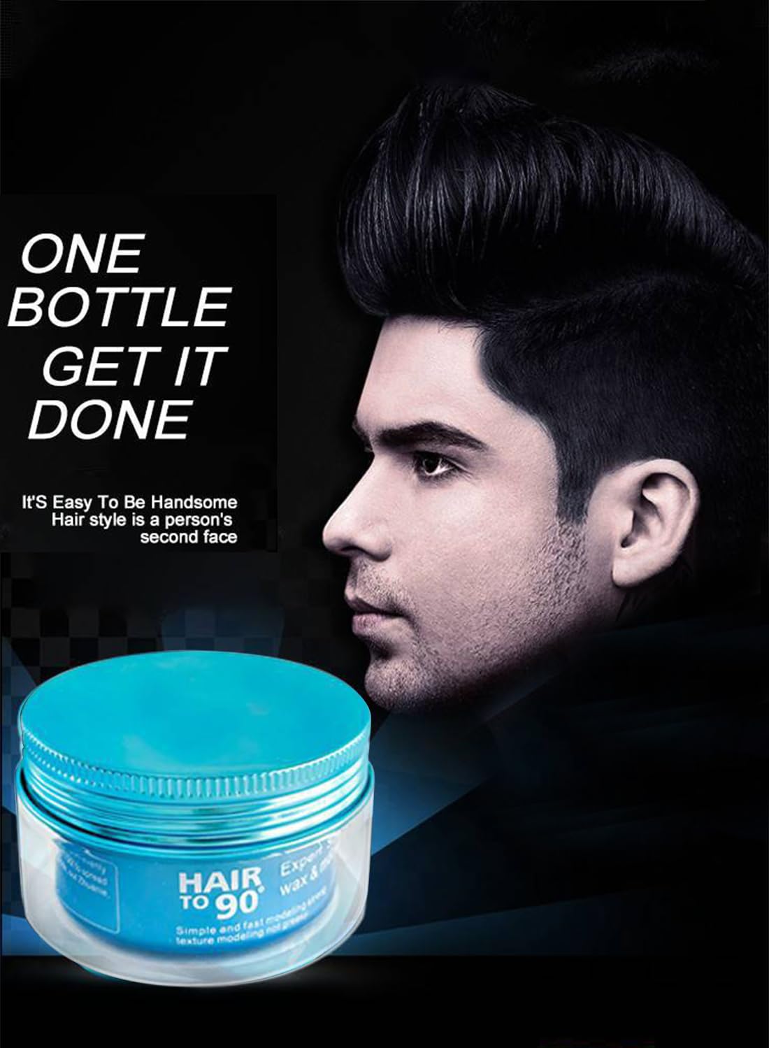 Hair Wax, Strong Hold Long-Lasting Hair Styling Wax, Natural Matte Finish, Non-Greasy Hair Styling Pomade for Flyaways Edge Frizz Hair, Makes Hair Look Neat & Tidy 100ml