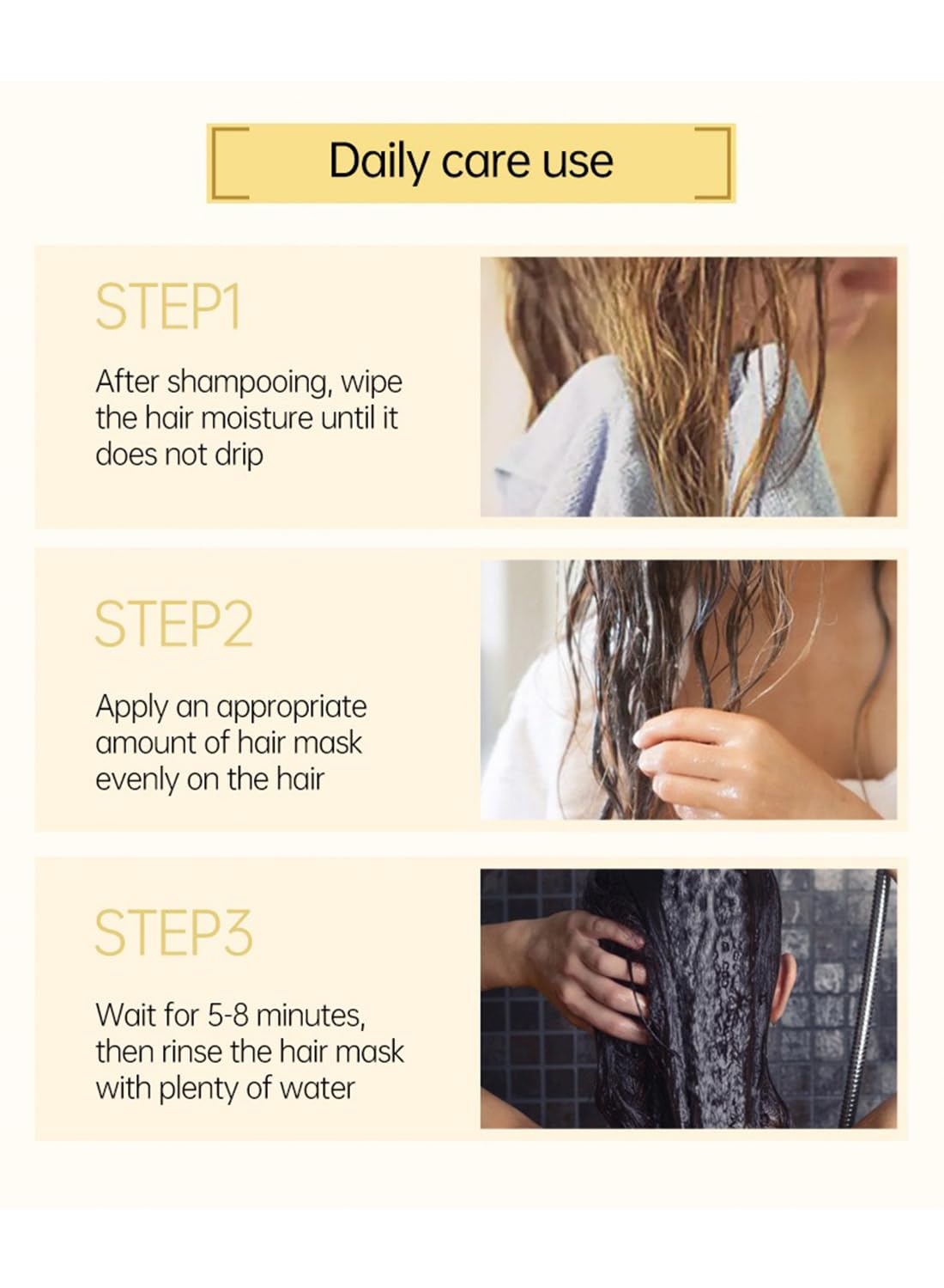 Hair Mask, 8s Revitalizes Hot Dyeing Damaged Hair Mask Deep Conditioner, Hair Daily Care Perm and Dye, Hair Repair Treatment for Damaged Hair, Instantly Smooths Frizz, Restore Hair Strength 70g