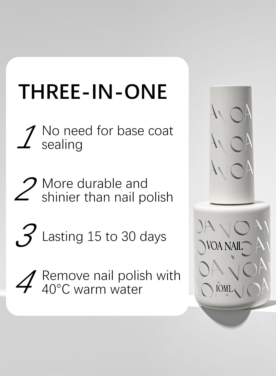 3 in 1 One Step Gel Polish, Soak Off LED UV Nail Gel Polish, No Need Base and Top Coat, Long Lasting Safe Fast Cure Nail Art for Starter Salon DIY at Home 10ml