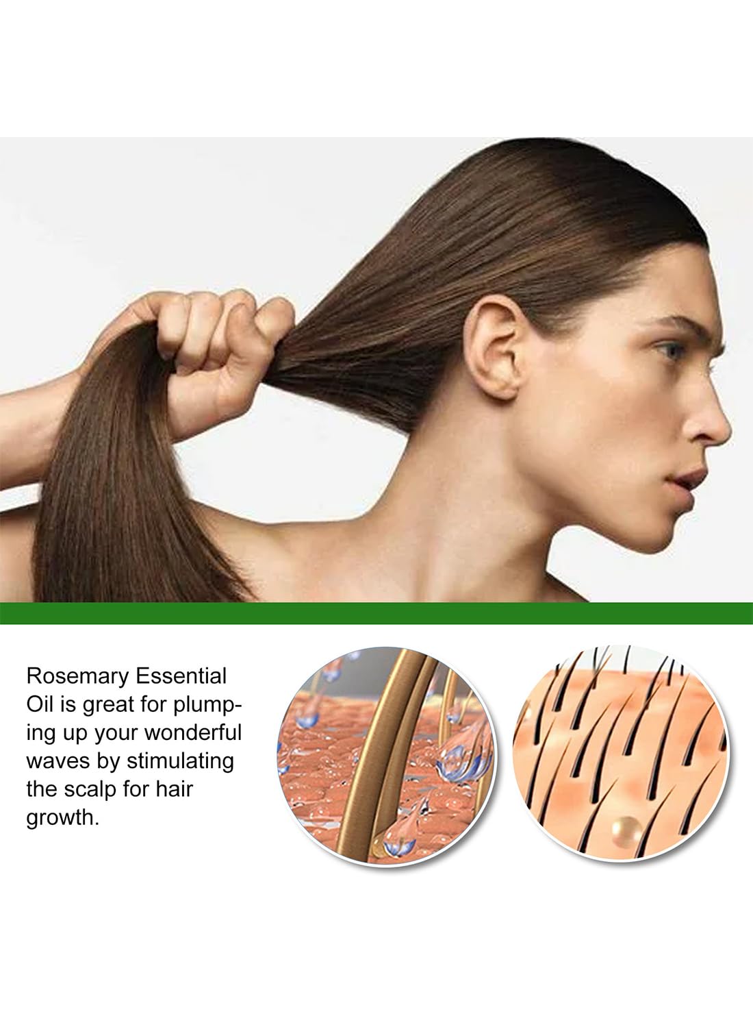 Rosemary Essential Oil, Hair Strengthening Oil, with Pure and Natural Formula, Promote Hair Growth, Nourish the Scalp, Repair Hair 30ml