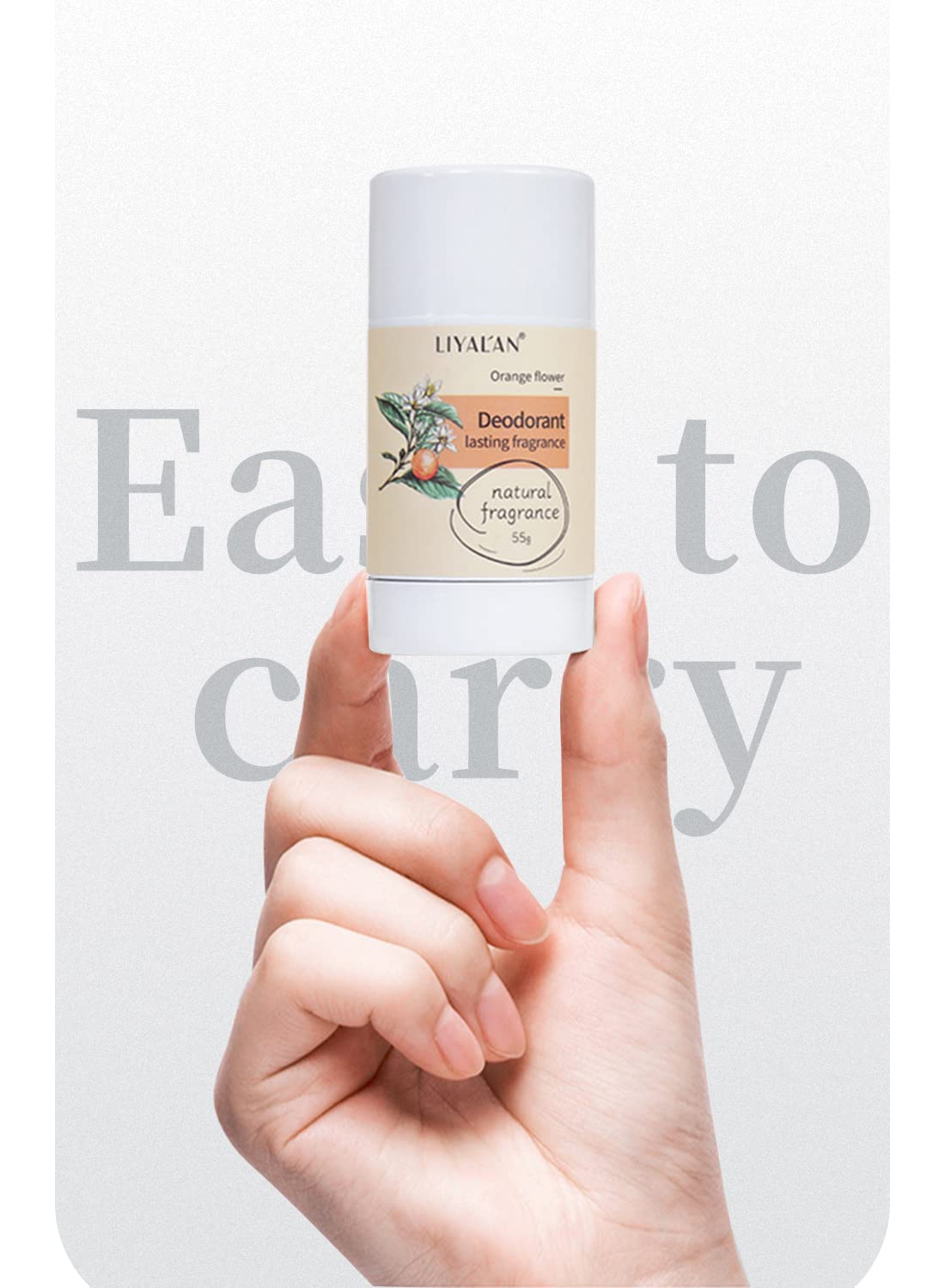 Solid Balm Long Lasting Natural Portable Light No Pungent Travel Friendly Solid Fragrance for Unisex-Orange Flower/White