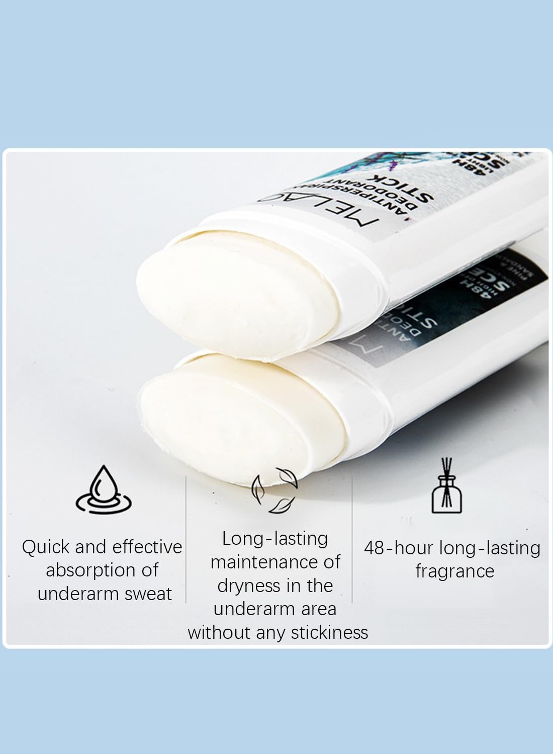 Antiperspirant Deodorant Stick for Men, Long Lasting Refreshing Gentle Underarm Care, 48 Hour Sweat and Odor Protection, Relieve Body Odor 75g