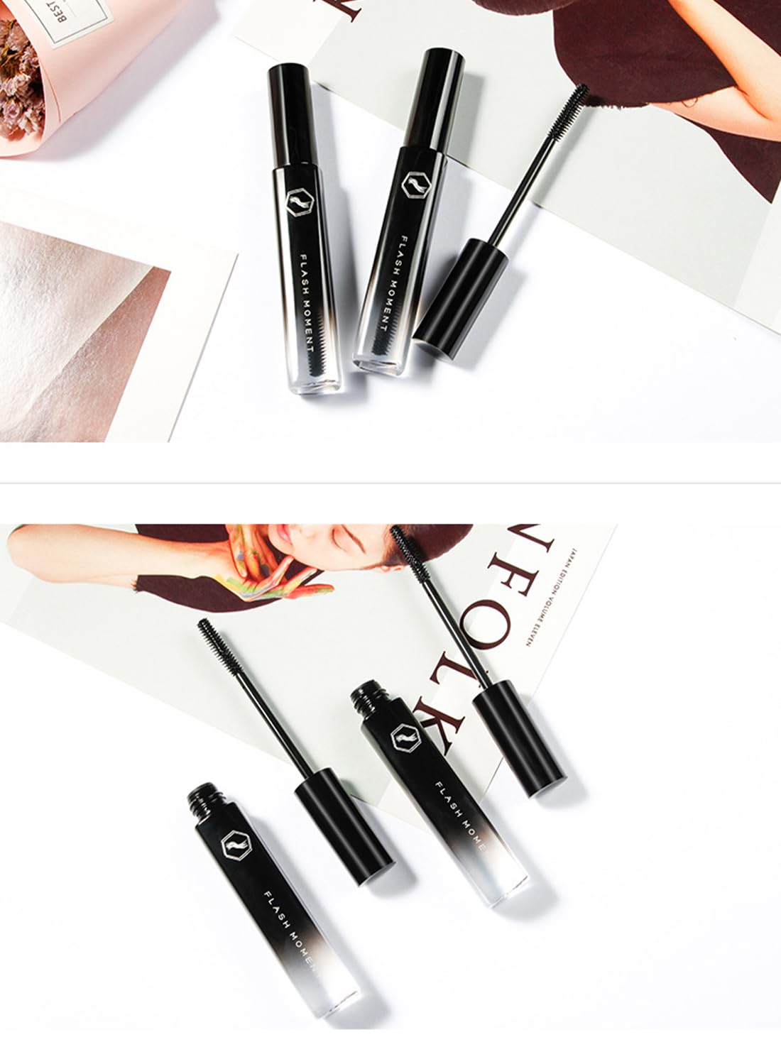 Flash Moment Hair Finishing Stick, Long-Lasting Hair Styling Cream, Frizz Control Hair Wax Stick, Bangs Styling Cream Soft Shiny and Non-Greasy 18ml