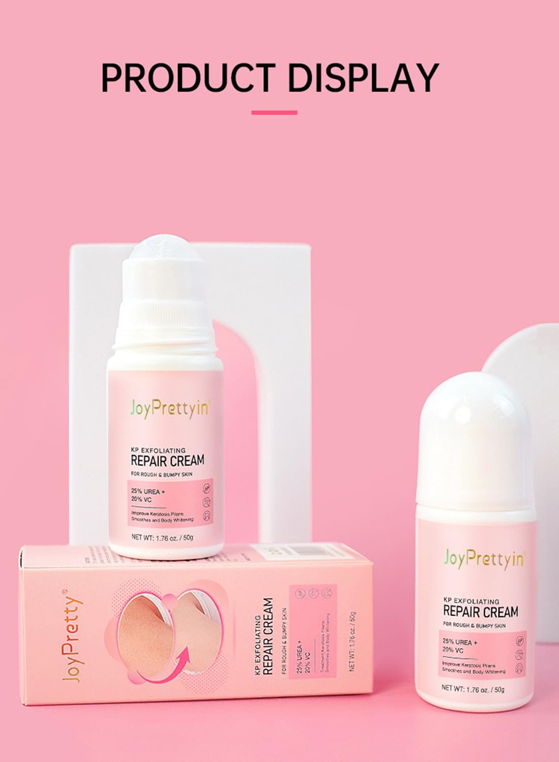 Repair Cream, Exfoliating Treatment for Dry and Rough Skin with Urea & VC