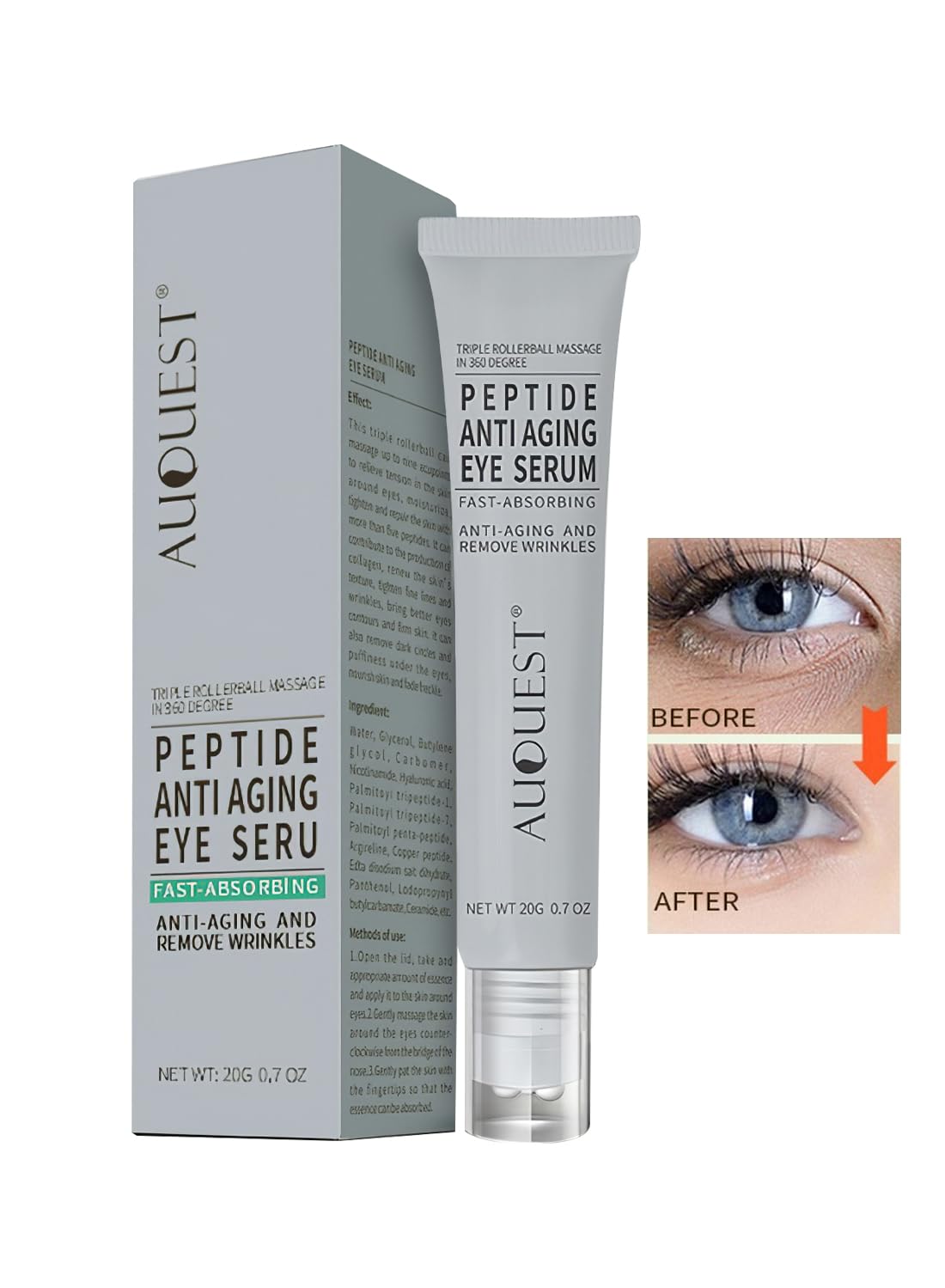 Anti-Aging Eye Serum, Fast-Absorbing Hydrating Eye Skin Care for Eyes 20g