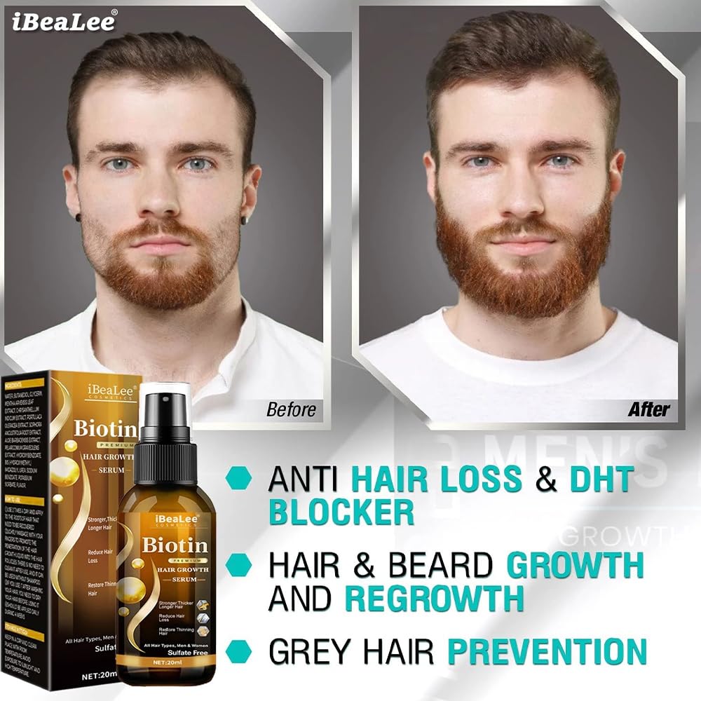 Hair Growth Serum Spray, Anti Hair Loss Hair Regrowth Treatment - 20 ml
