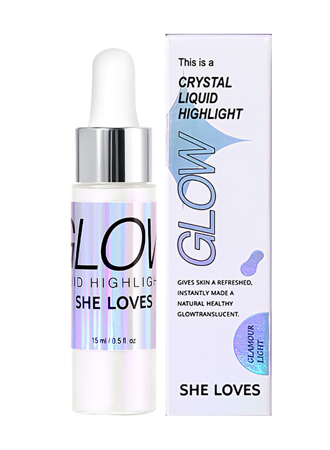 Liquid Highlighter, Shimmer Glitter Body Oil, Long Lasting Waterproof High Shiny Illuminator