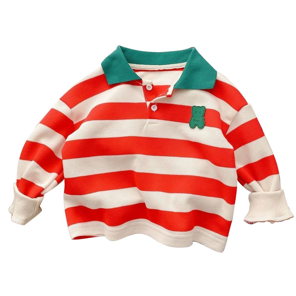 L&Wen Boys Long Sleeve Polo Shirt