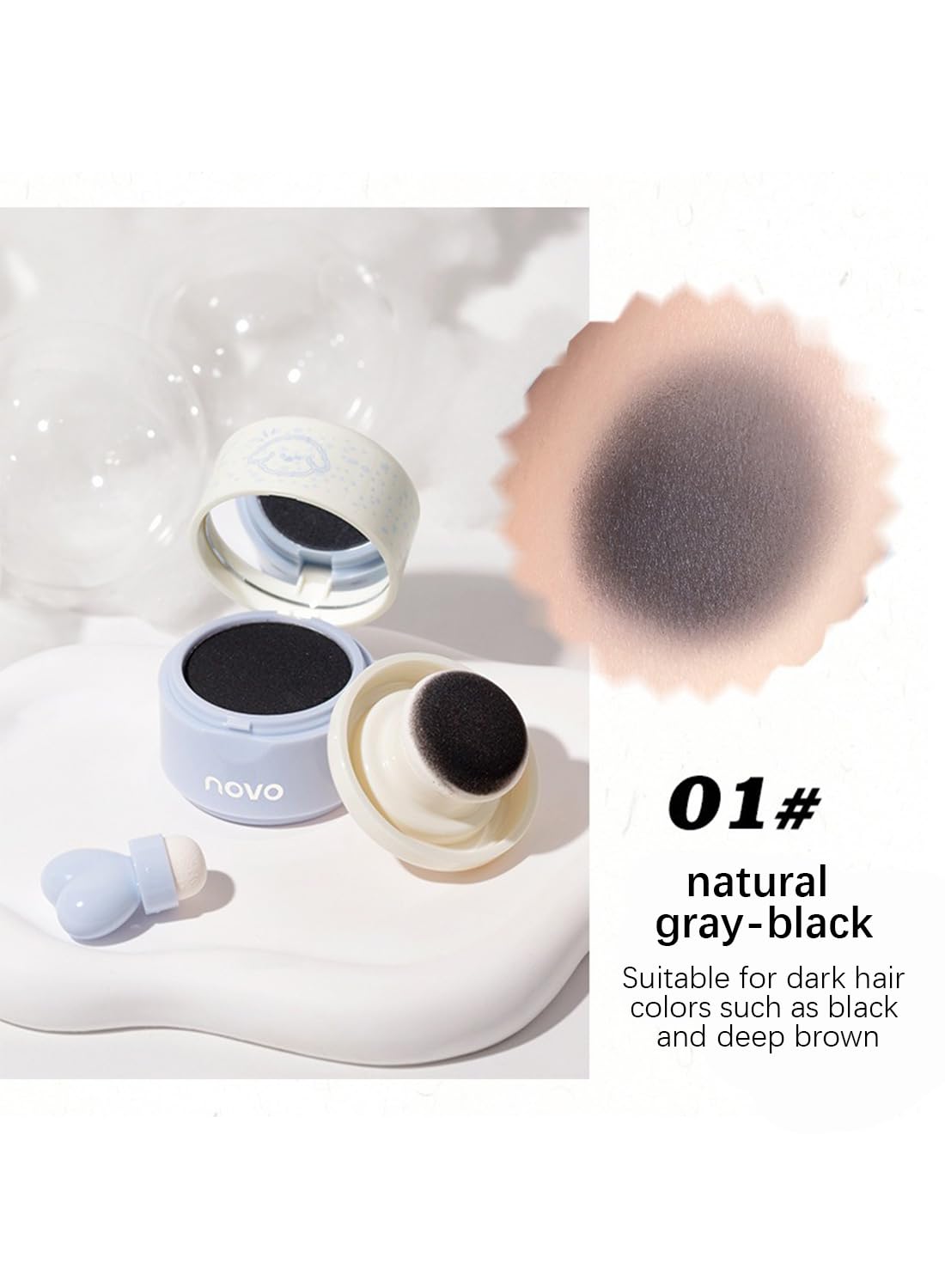 Instantly Hairline Powder, Waterproof Long Lasting Root Touch Up Hair Powder, Volume Hairline Powder, Quick Cover Grey Hair Root Concealer for Women and Men