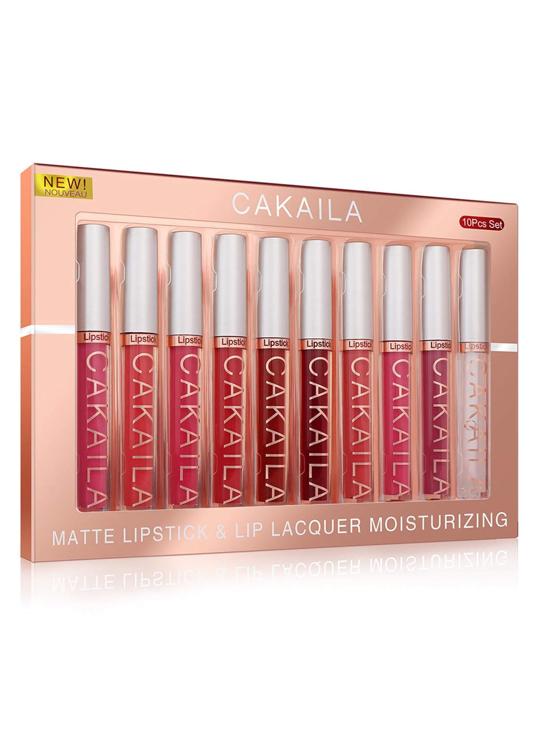 10Pcs Matte Liquid Lipstick Set Contains Smooth Lip Lacquer for Women