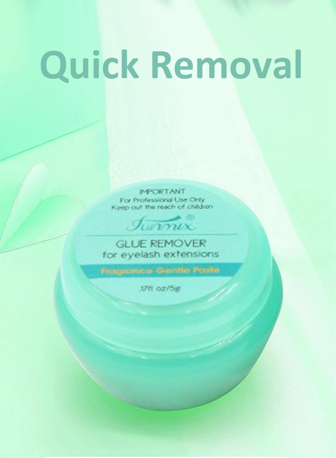 Eyelash Extensions Remover Cream, Lashes Glue Remover for Salon 5g
