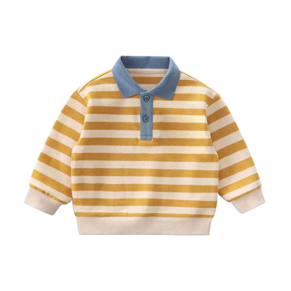 L&Wen Boys Long Sleeve Polo Shirt