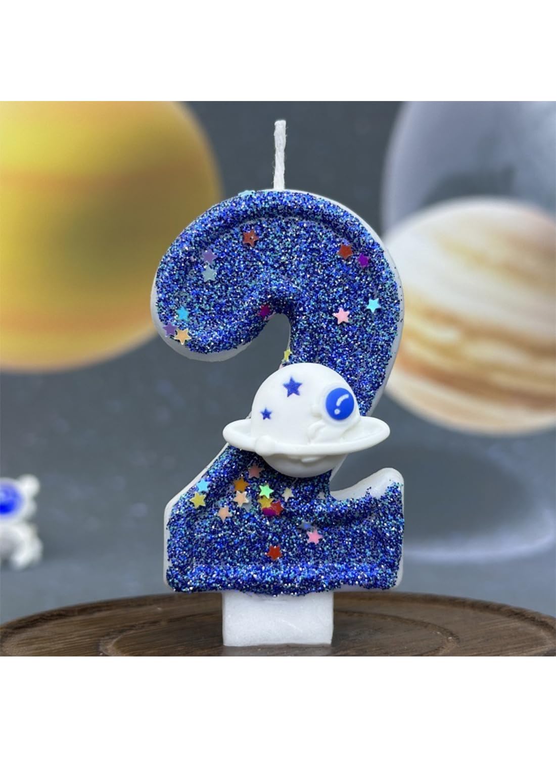L&wen 7cm Birthday Number Candles for Cake Decoration, Glittery Cake Toppers with Perfect for Kids' Parties, Anniversaries Celebrations