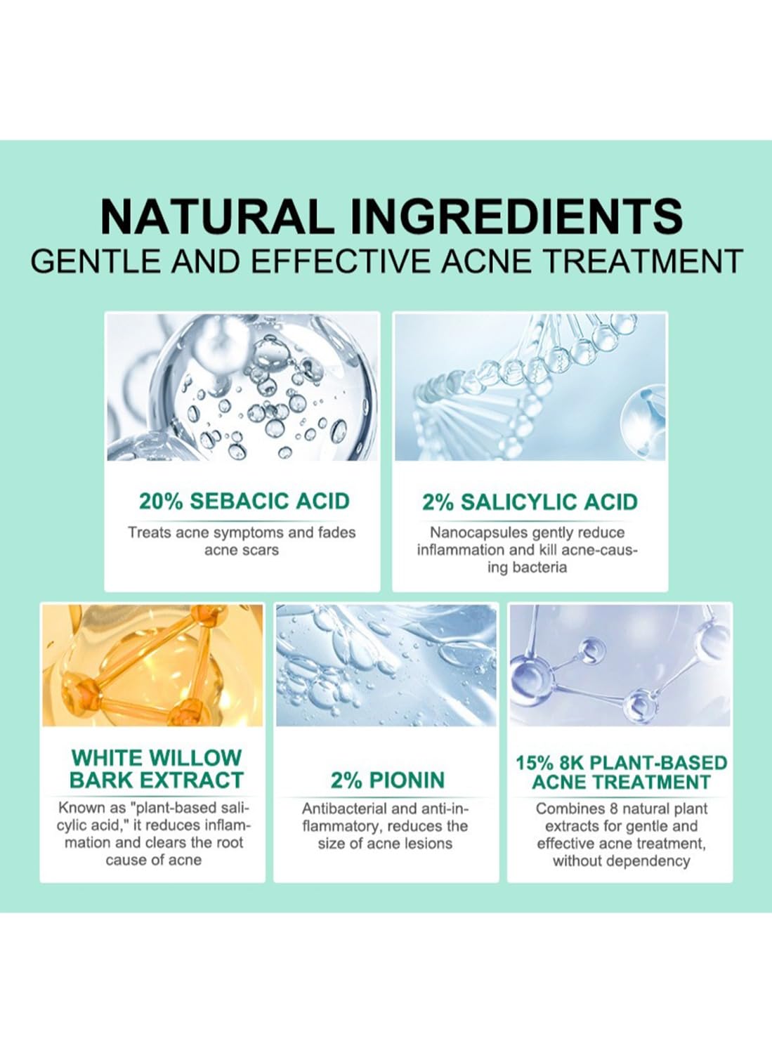 Anti-Acne Facial Treatment, Repairing and Soothing Facial Cream 15g