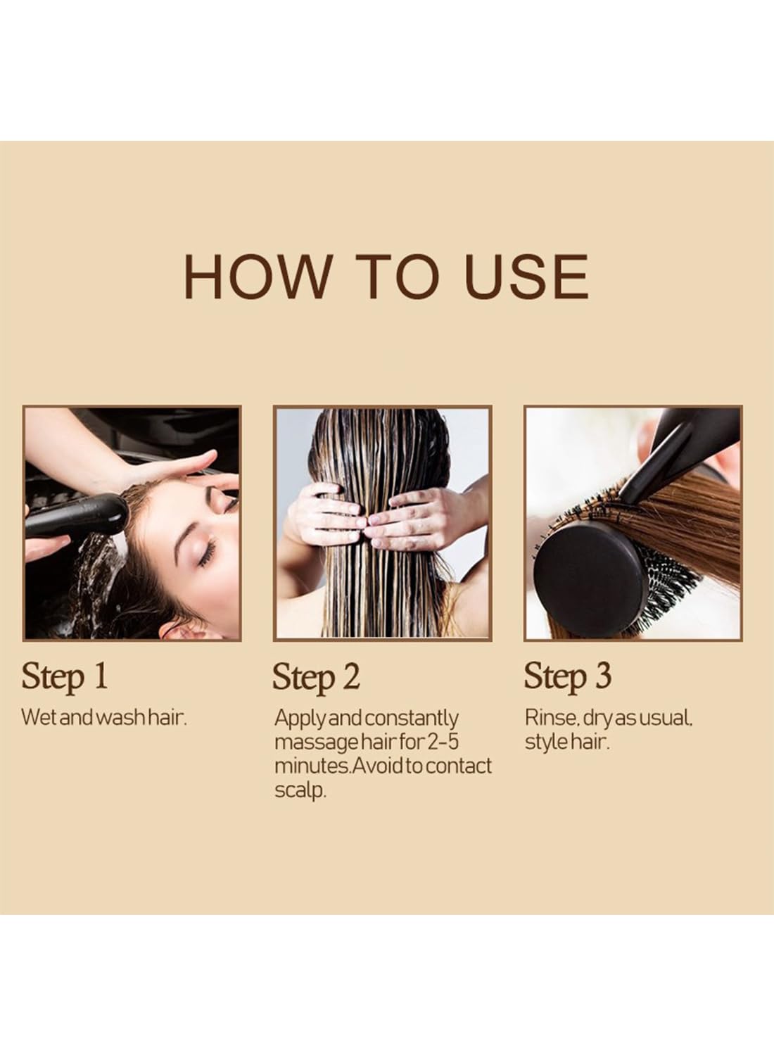 Deep Conditioning Hair Mask, Hair Mask Deep Conditioner, Hair Daily Care Perm and Dye, Hair Repair Treatment for Damaged Hair, 5s to Restore Soft Hair, Repair Cracks and Dry 60ML