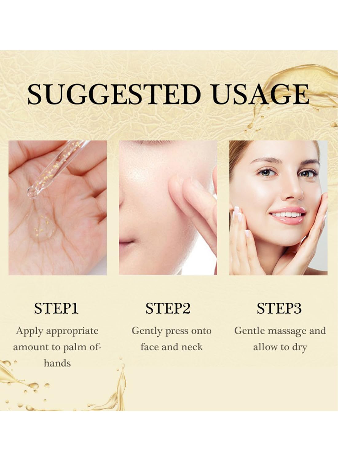 Face Serum, Hydrating Anti-Aging Gold Niacinamide Treatment Essence - 15ml