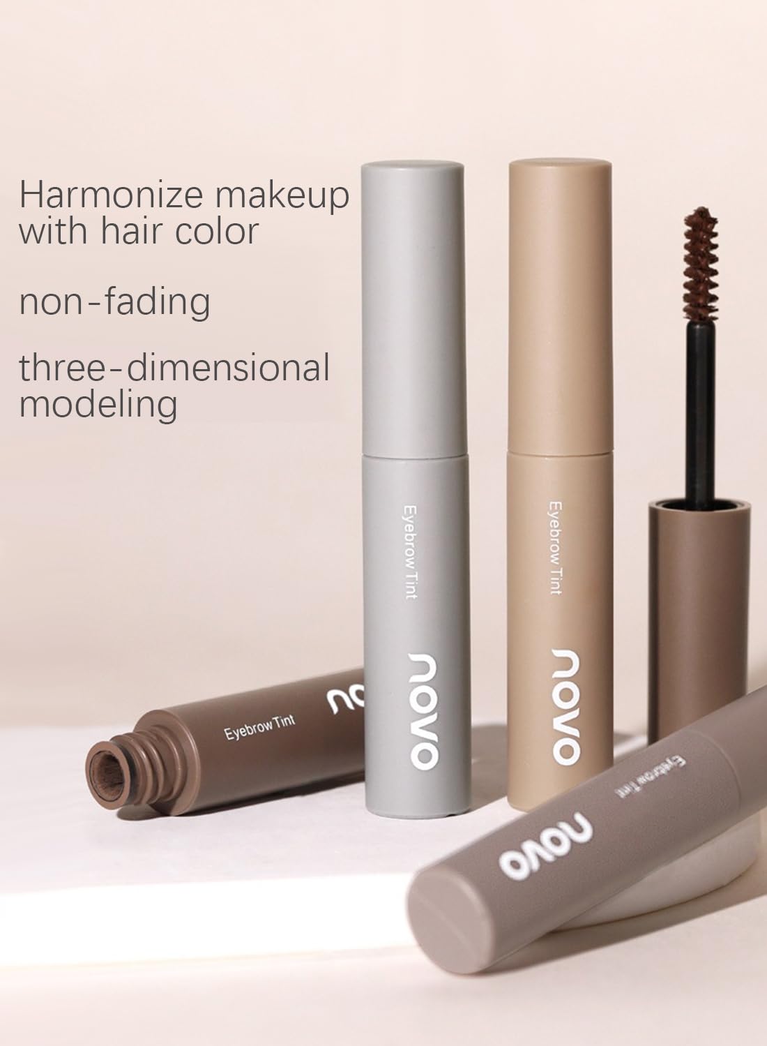 Eyebrow Tint, Semi Permanent Brow Tint, Waterproof Smudge Proof Long Lasting Eyebrow Tattoos, Instant Brow Dye, Hair Dying for Salon Home Use 4.8g