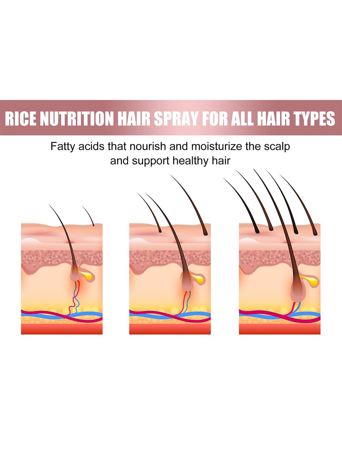 L&Wen Hair Helper Spray, Moisturizing Strengthening Hair Growth Spray for Thinning Hair, Anti Hair Loss Volumizing Rice Nutri Spray with Ginger Root Aloe Vera, Restore Dry Damaged Hair 50ml