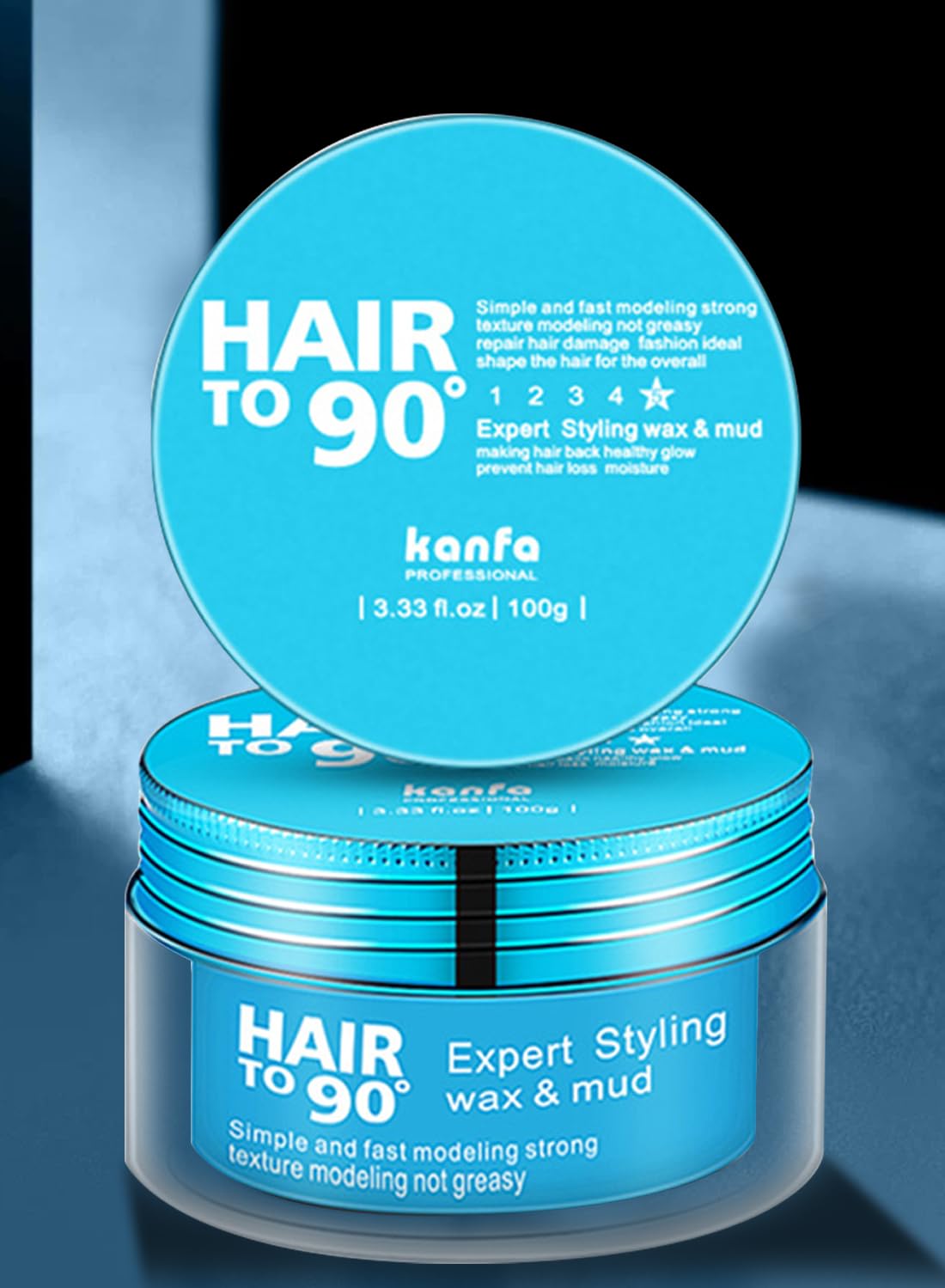 Hair Wax, Strong Hold Long-Lasting Hair Styling Wax, Natural Matte Finish, Non-Greasy Hair Styling Pomade for Flyaways Edge Frizz Hair, Makes Hair Look Neat & Tidy 100ml