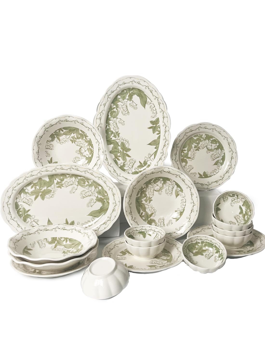 L&Wen 18Pcs Dinnerware Set