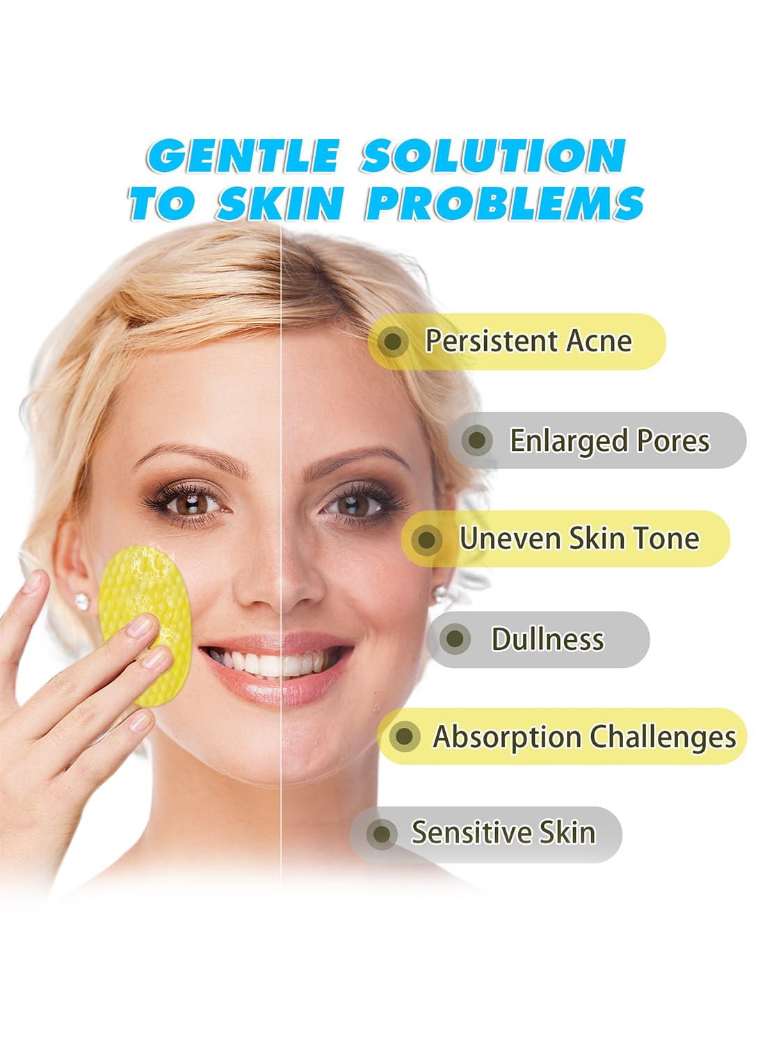 Turmeric Cleansing Pads, Kojic Acid & Turmeric Cleansing Pads, Enhances Skin's Natural Glow, Improves Overall Texture, Helps Balance Skin Oil & Water (60 Pads)