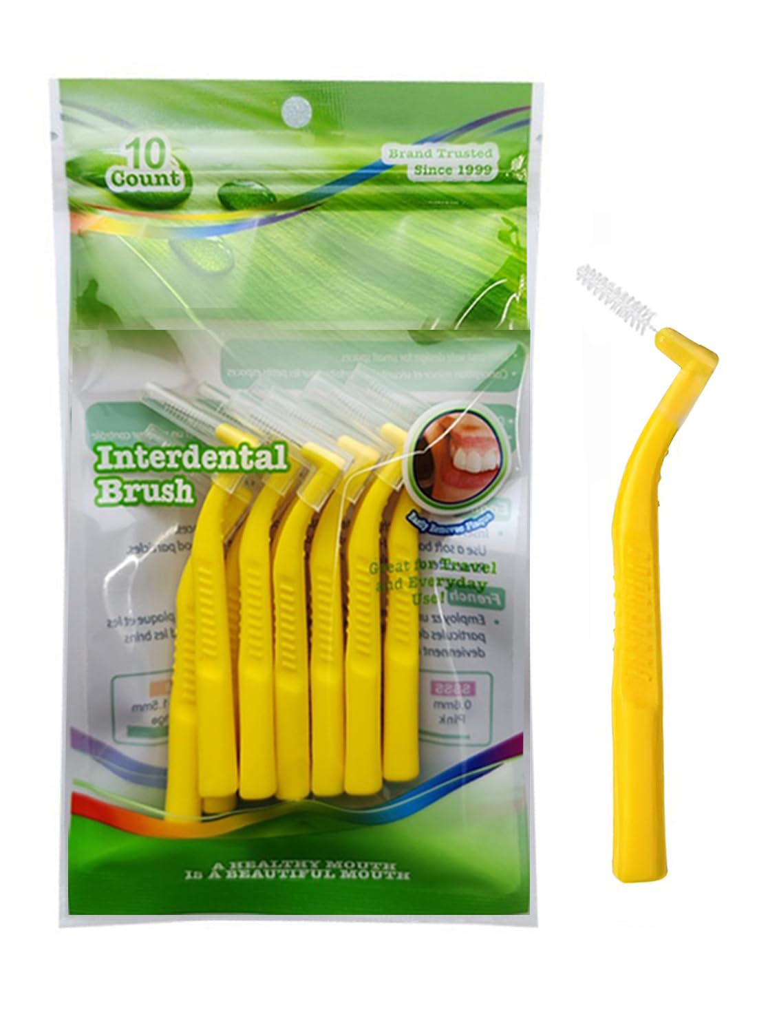 10Pcs L-Shaped Interdental Brushes Set
