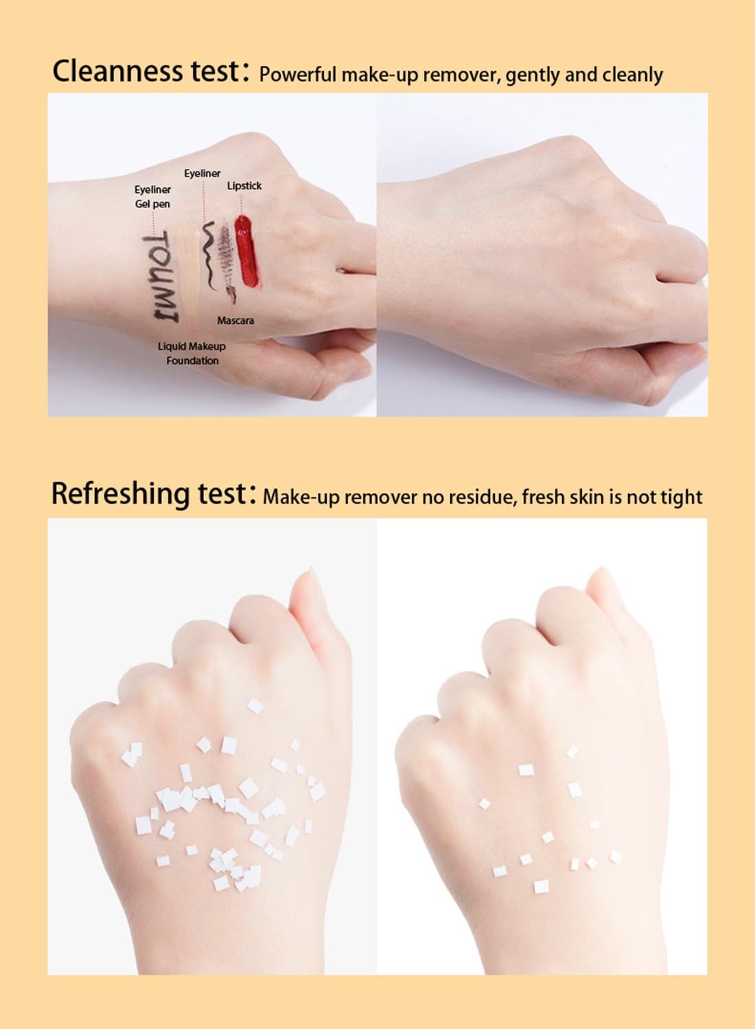 L&Wen Makeup Cleansing Balm, Natural Mild Cleansing Cream, Nourishing Refreshing Makeup Remover Balm, Deep Cleansing Face Wash Cleanser for All Skin Type 8Pcs