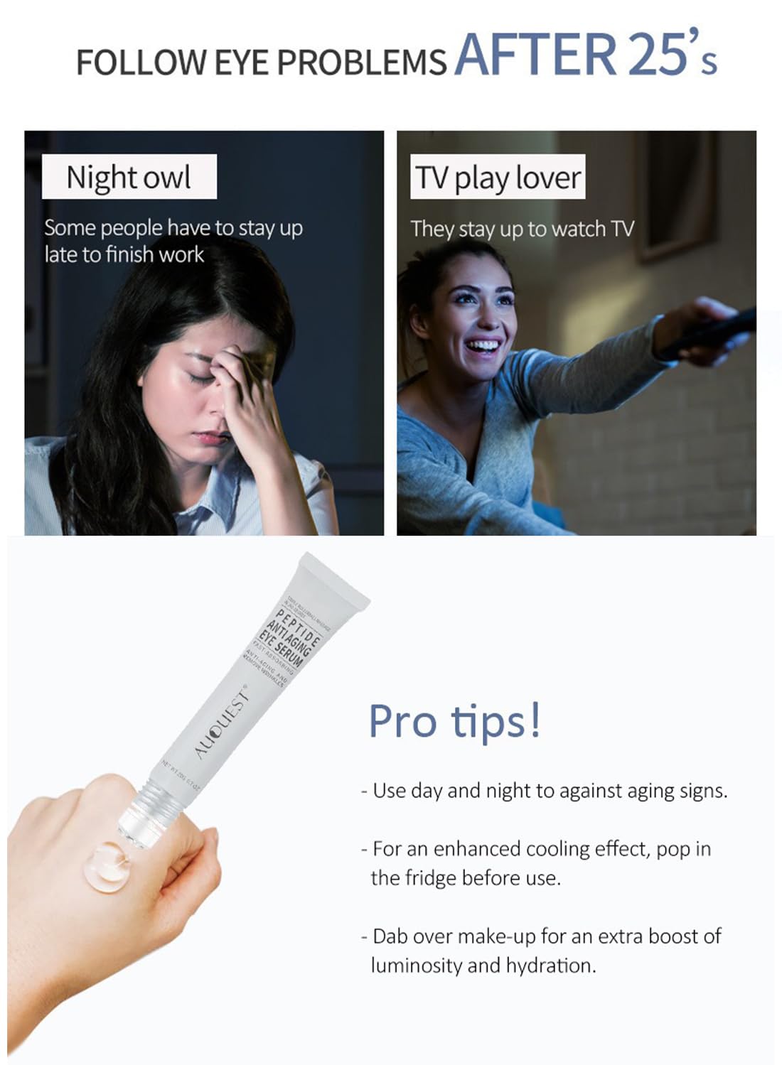 Anti-Aging Eye Serum, Fast-Absorbing Hydrating Eye Skin Care for Eyes 20g