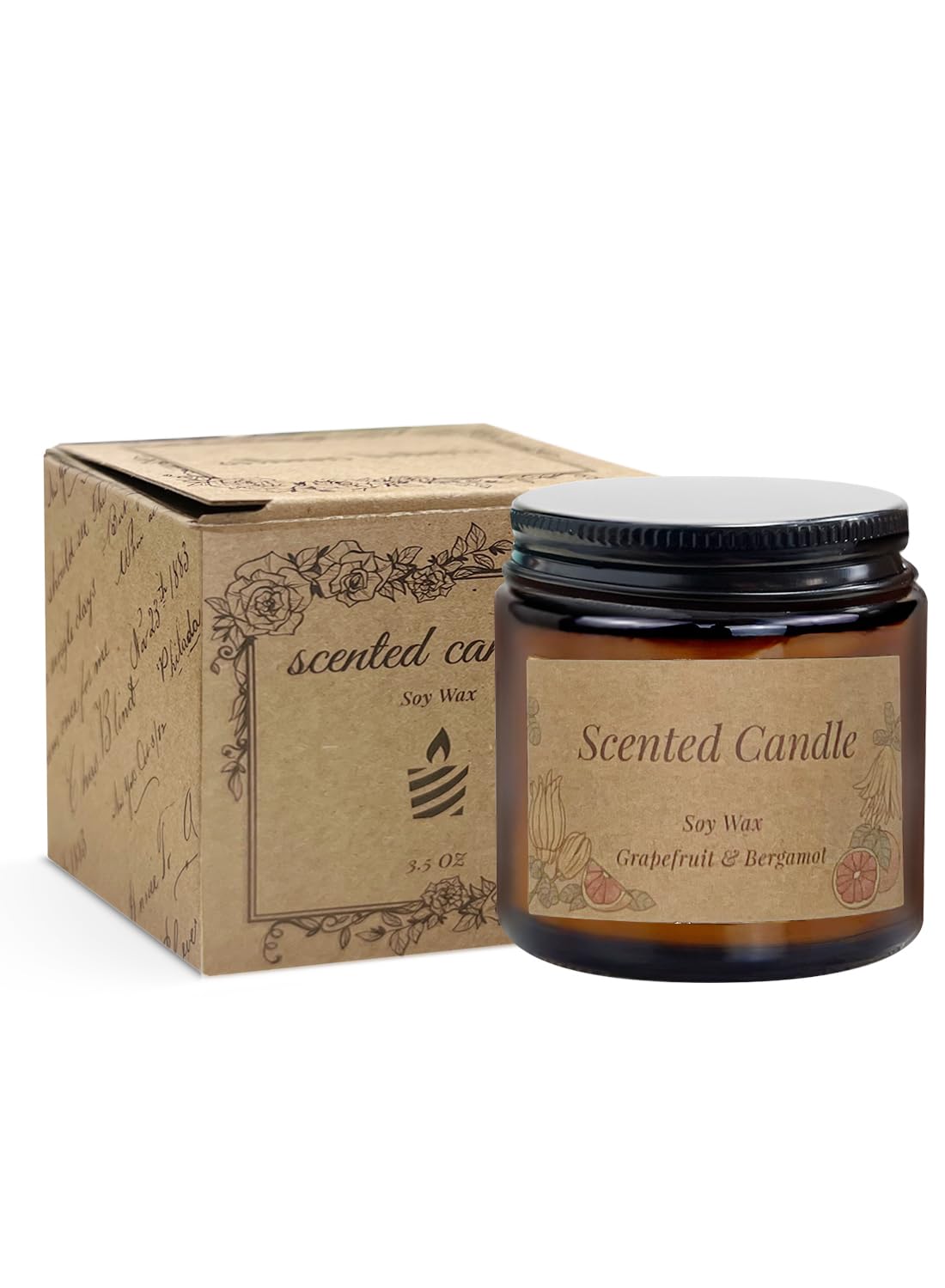Scented Candles, Long Lasting Strong Fragrance Aromatherapy Candles, Candle Gift Set, Soy Candle for Home SPA Bathing Yoga Travel,