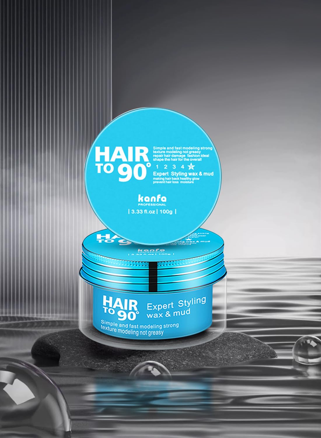 Hair Wax, Strong Hold Long-Lasting Hair Styling Wax, Natural Matte Finish, Non-Greasy Hair Styling Pomade for Flyaways Edge Frizz Hair, Makes Hair Look Neat & Tidy 100ml