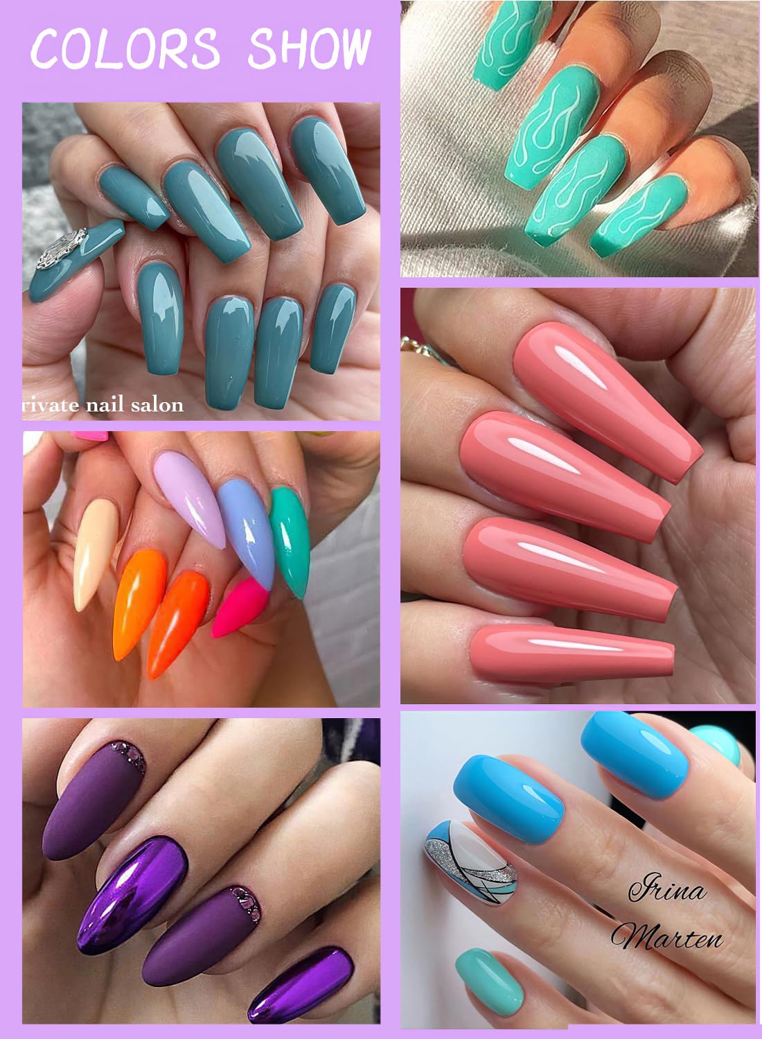 23Pcs Gel Nail Polish Set, Soak off Nail Lamp Gel Polish Starter Set with Base Gel Top Coat Matte Top Coat, for Nail Art Salon Home, Gift for Women