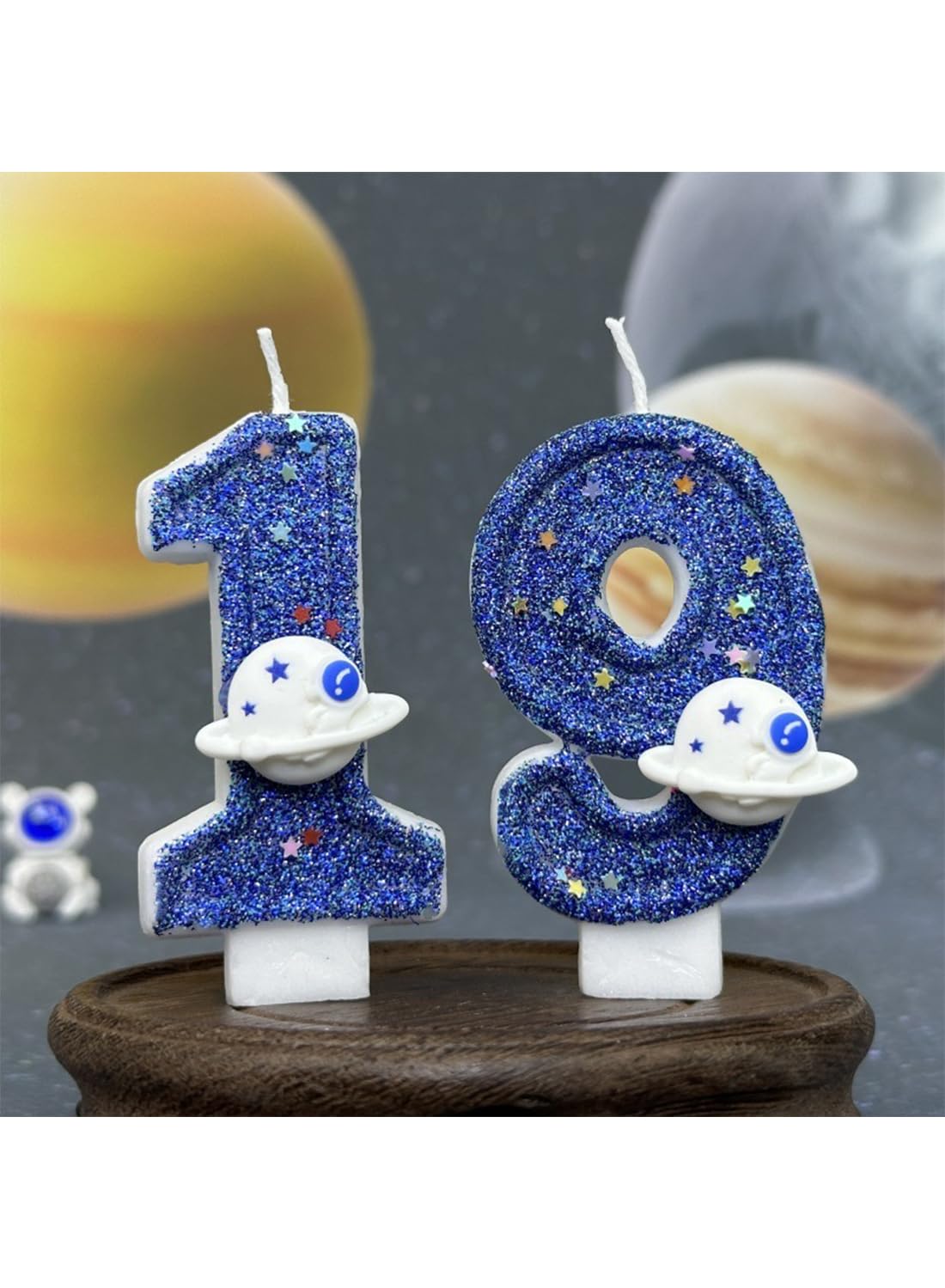 7 cm Blue Number Cake Candles,