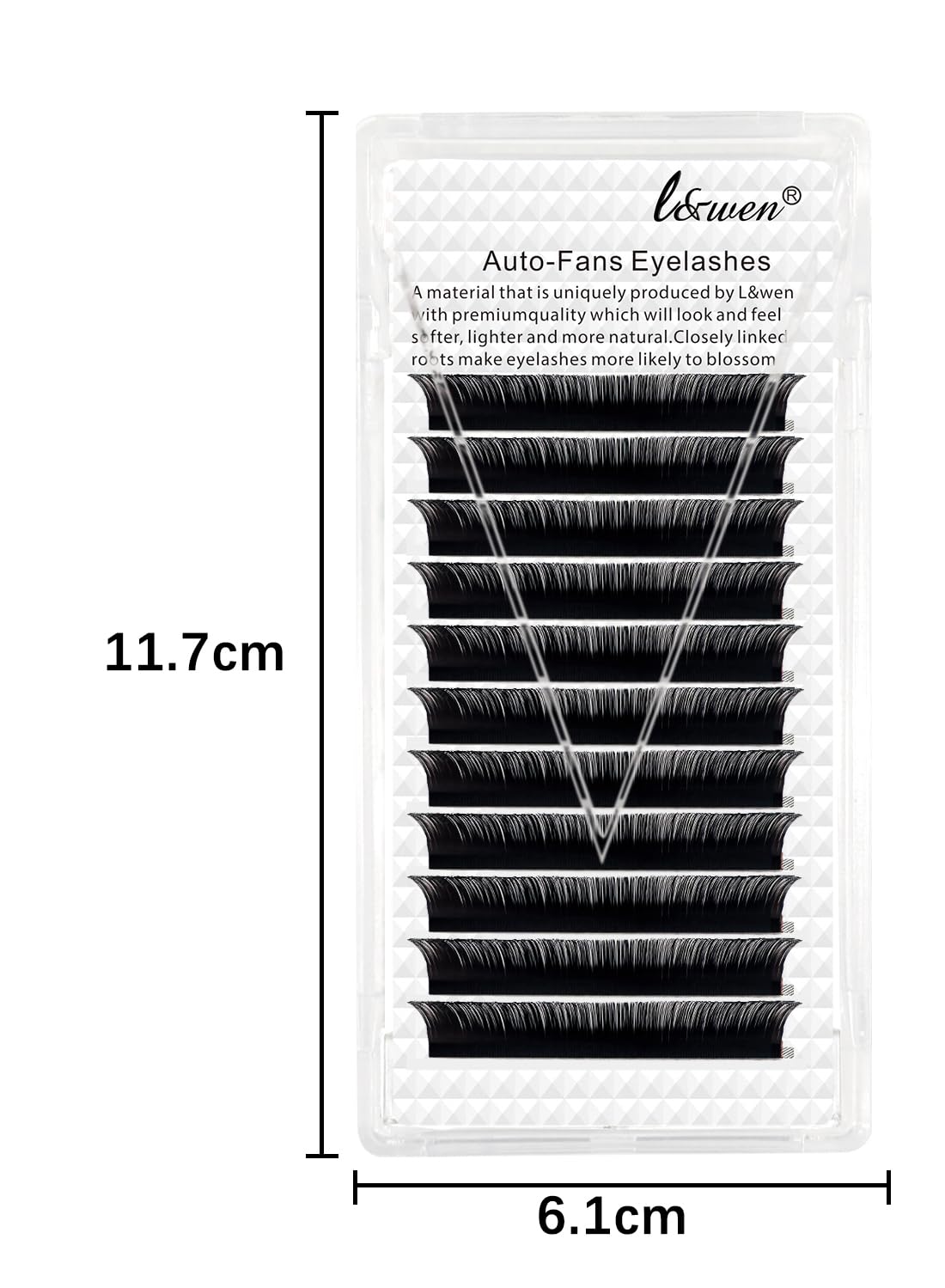 Cluster Lashes, D Curl 0.03 Thick Self Adhesive Eyelashes DIY Lash Extensions, Easy to Use, Auto Fans, Mega Volume False Eyelashes for Extension Grafting, Easy to Use