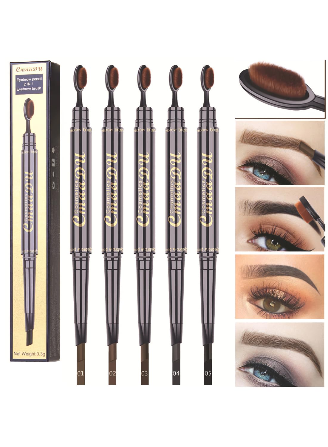 Eyebrow Toothbrush Pencil