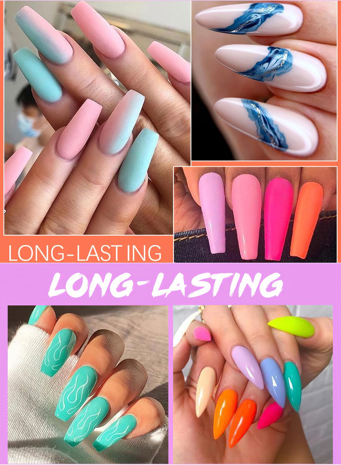 23Pcs Gel Nail Polish Set, Soak off Nail Lamp Gel Polish Starter Set with Base Gel Top Coat Matte Top Coat, for Nail Art Salon Home, Gift for Women