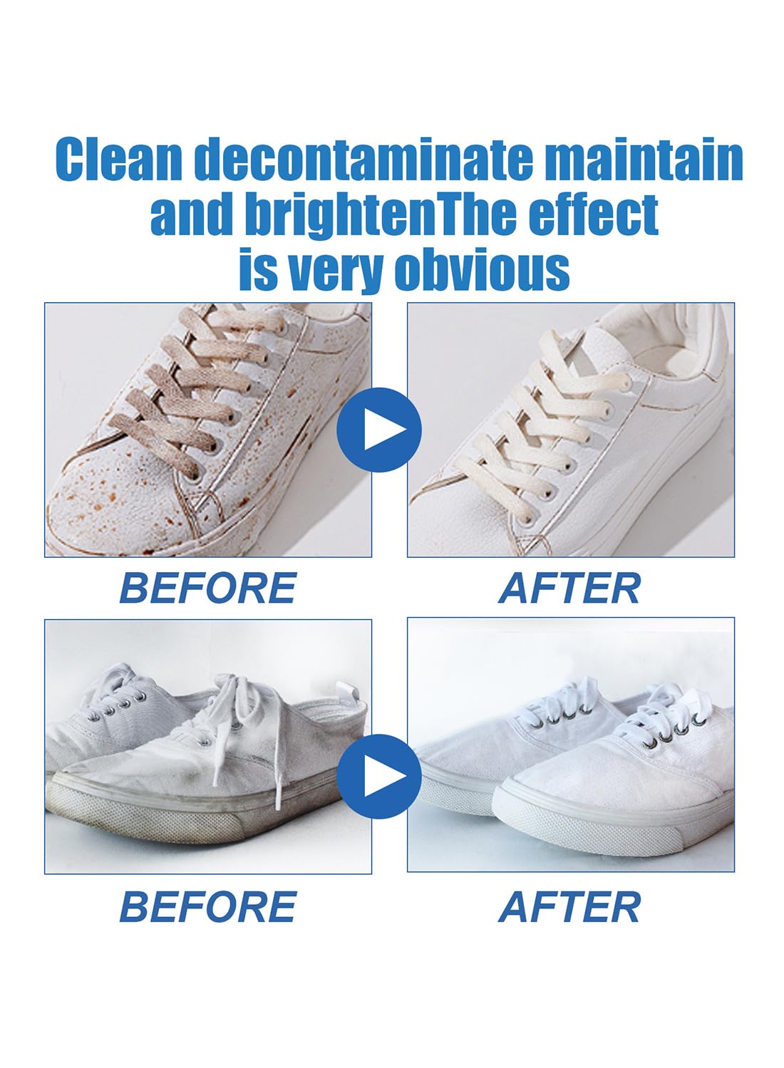 White Shoe Cleaner, Brighten Leather Shoes and Boots Sneaker Cleaner 100g