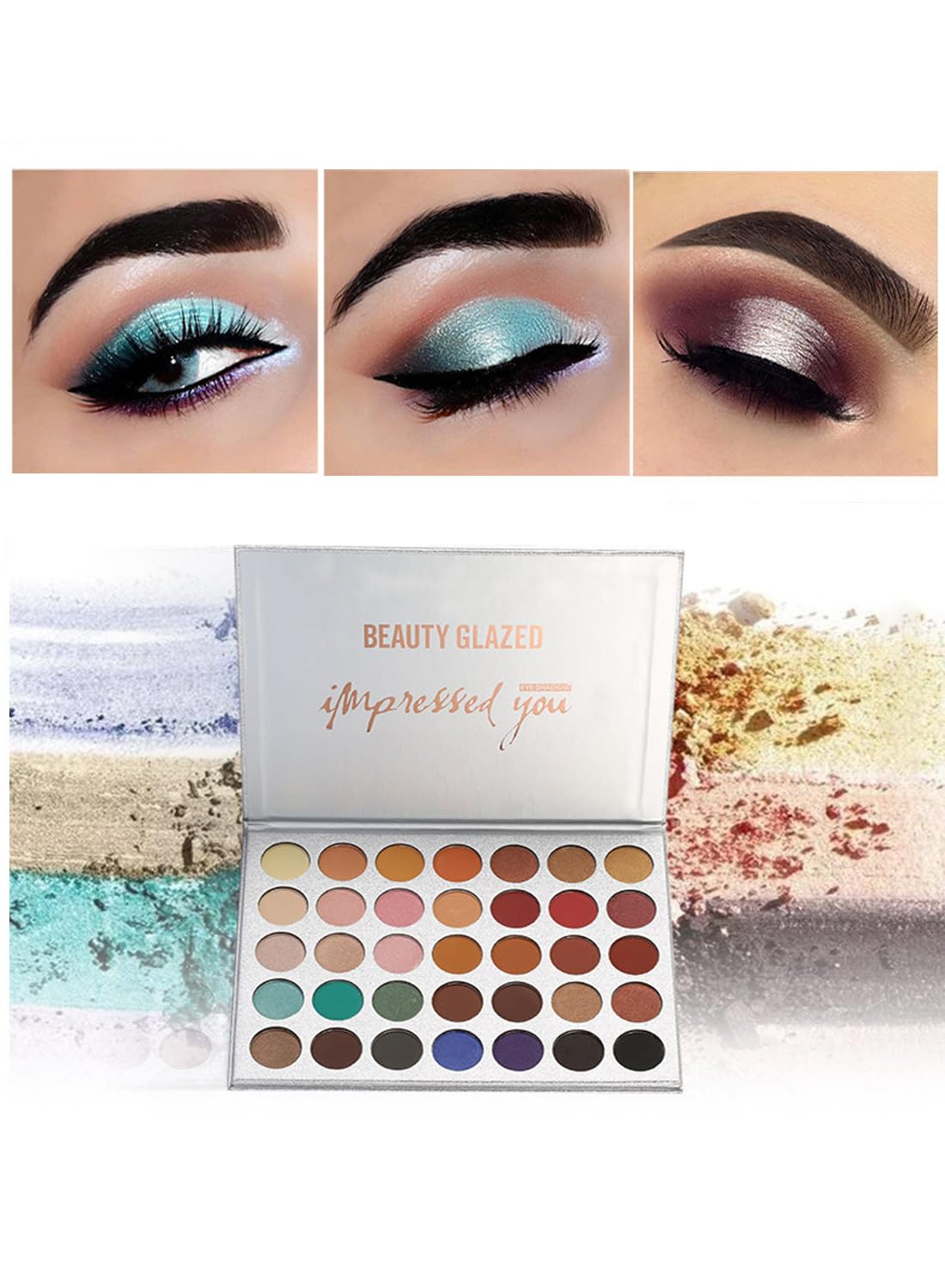 35 Colors Eyeshadow Palette, Long Lasting Highly Pigmented Matte and Shimmer Eye Shadow Makeup Palette, Eye Shadow Palette Gift Set for Girl Woman