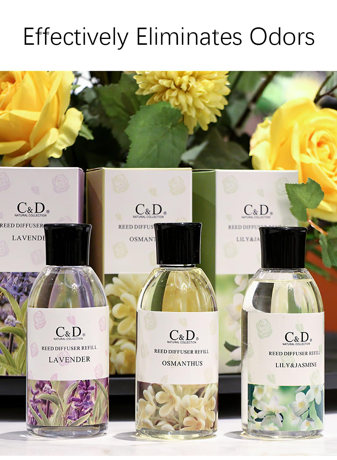 Reed Diffuser Refill, Fresh Natural Long Lasting Fragrance for Bedroom Bathroom Office Home Decor, Scented Gift Set, Reed Diffuser Oil Refill for Aromatherapy, Purify Air 180ml