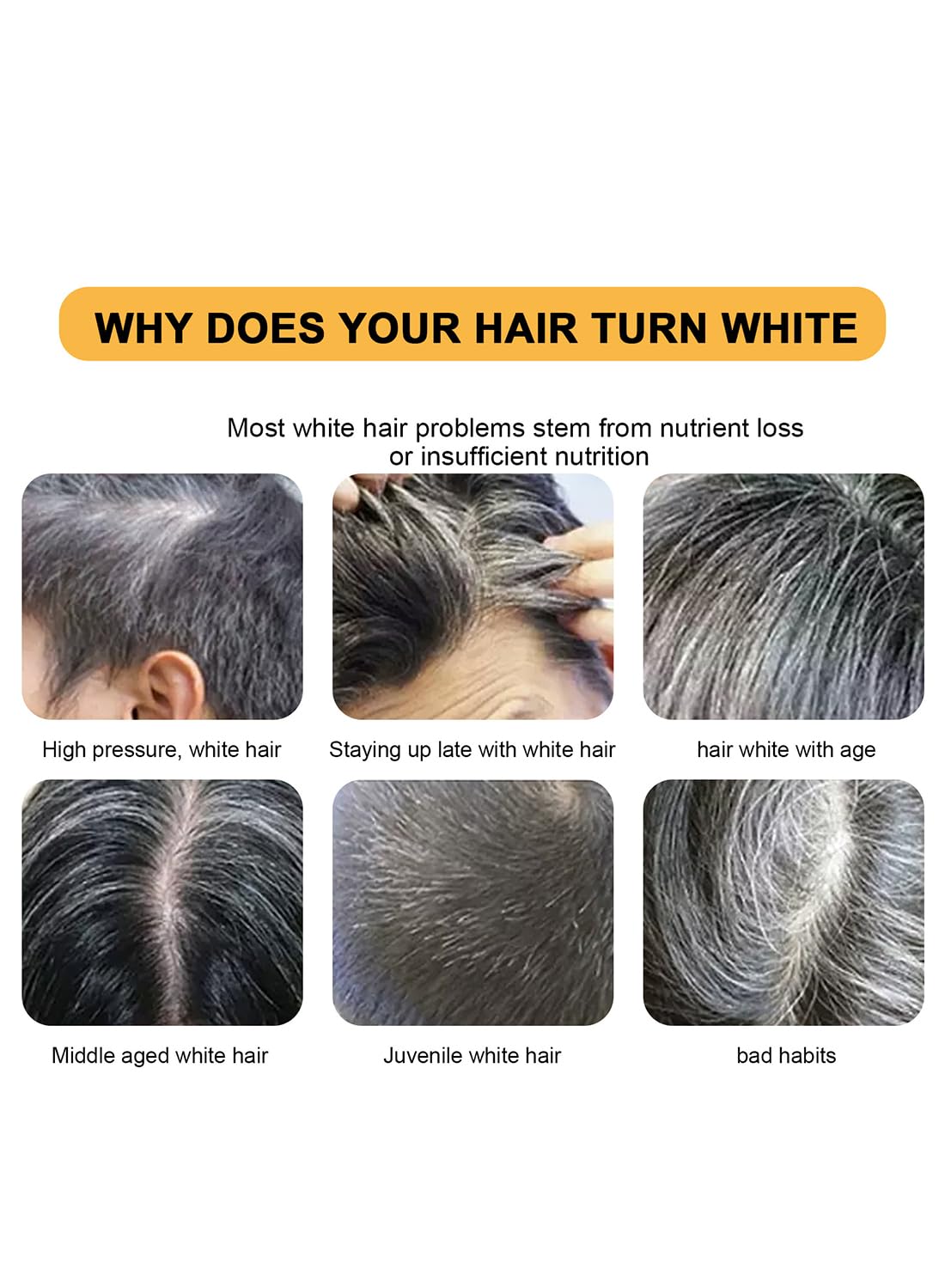 Hair Darkening Soap, Grey Hair Coverage Bar Soap