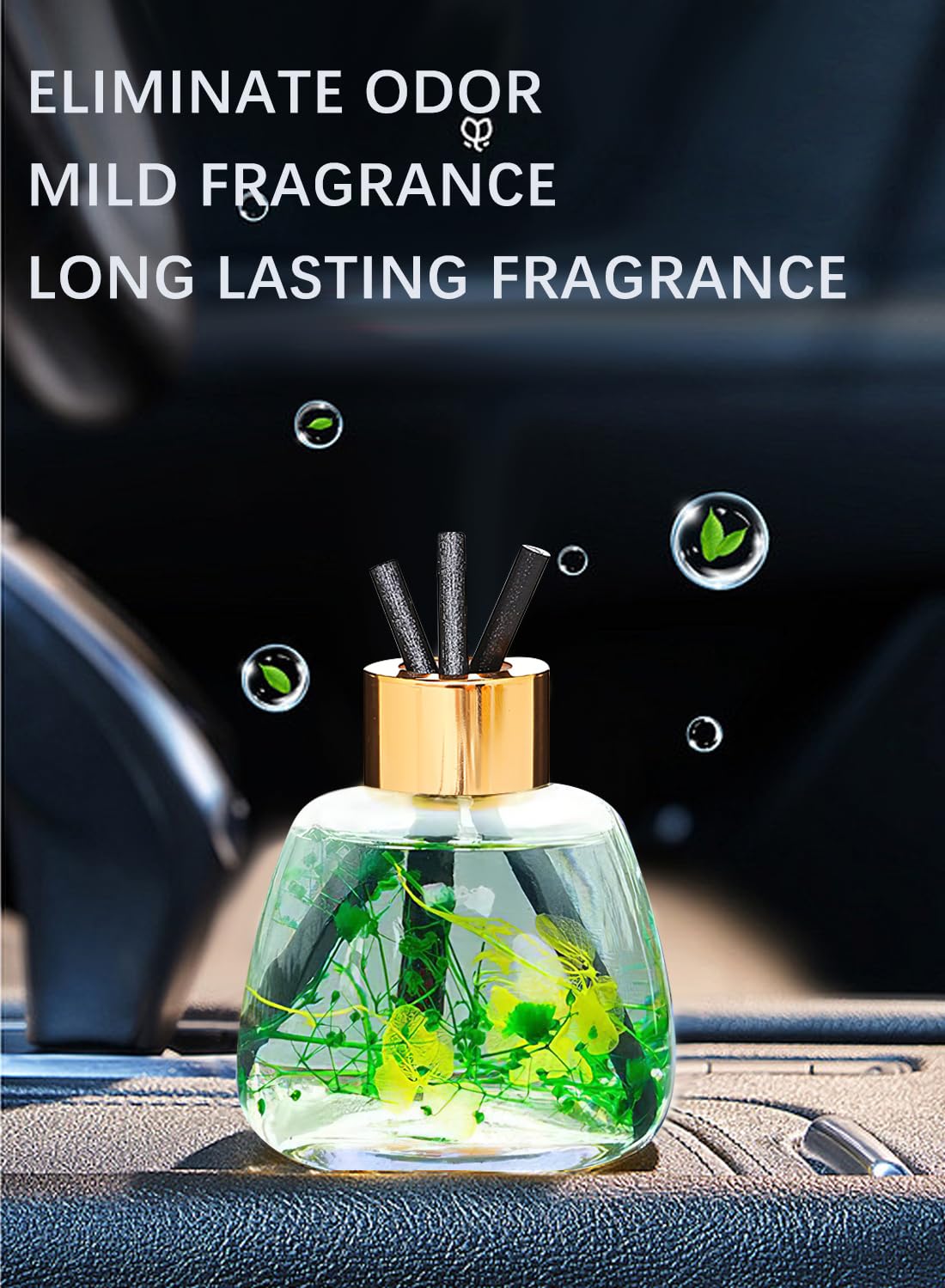 Flower Reed Diffuser Set with Incense Diffuser Sticks, Scented Room Diffuser Home Fragrance with Aromatherapy Essential Oil for Car Home Office Bedroom Gift Set 100ml