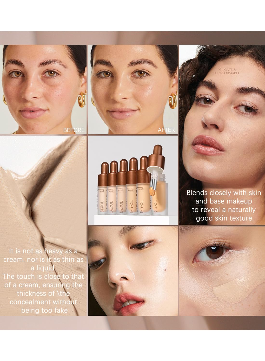 Concealer Stick, Hydrating Full Coverage Flawless Corrector Stick, Long Lasting Multi-Use Cream Contouring Highlighter Makeup Stick, Under Eye Concealer 3.5ML