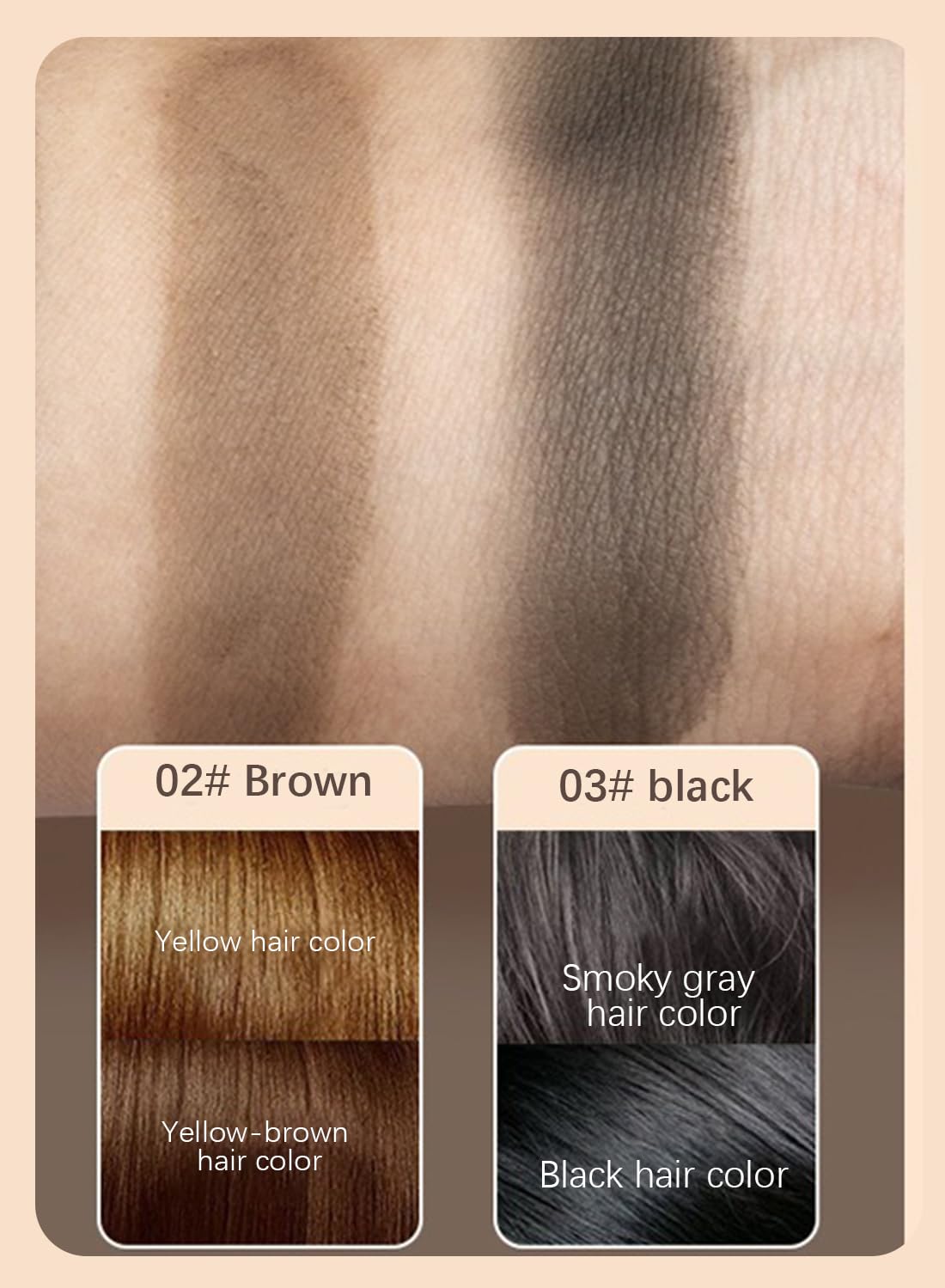 Instantly Hair Shadow Stick with Puff Touch, Root Touch Up Hair Powder, Root Cover Up Hair Color for Thinning Grey Hairline, Hair Root Concealer for Women and Men 4G
