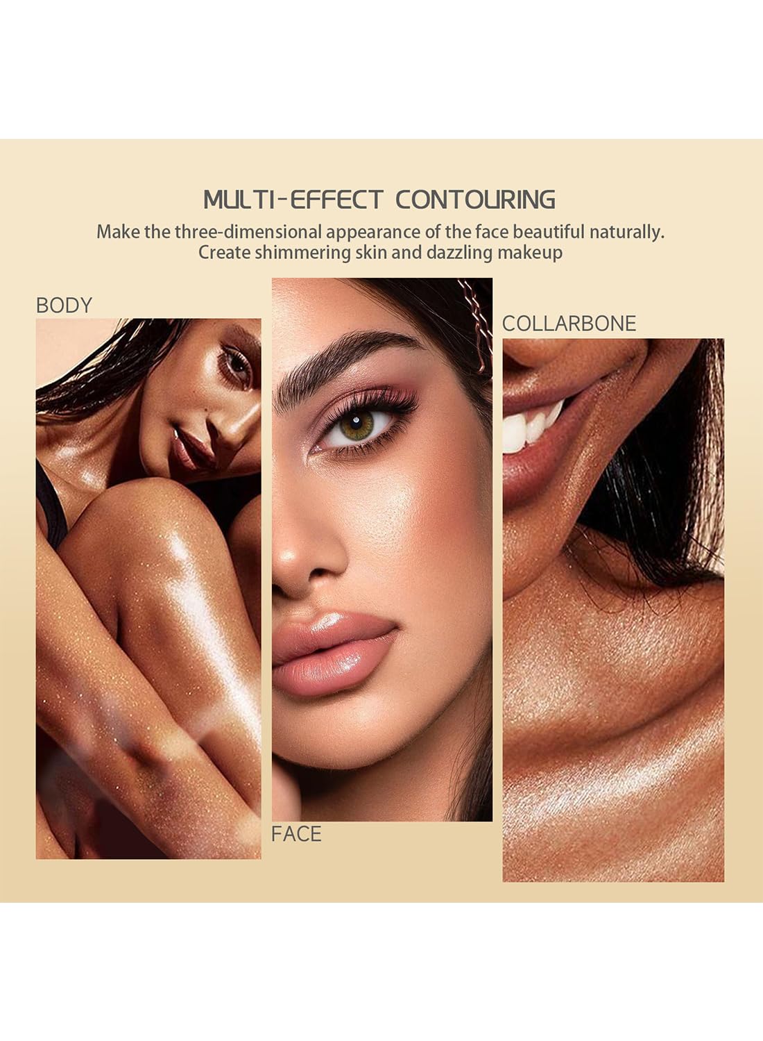 Royues Liquid Contour, Highly Pigmented Long Lasting Cream Contour Stick, Lightweight Face Bronzer Makeup, Delicate Face Contouring Highlighter Sticks 7ml