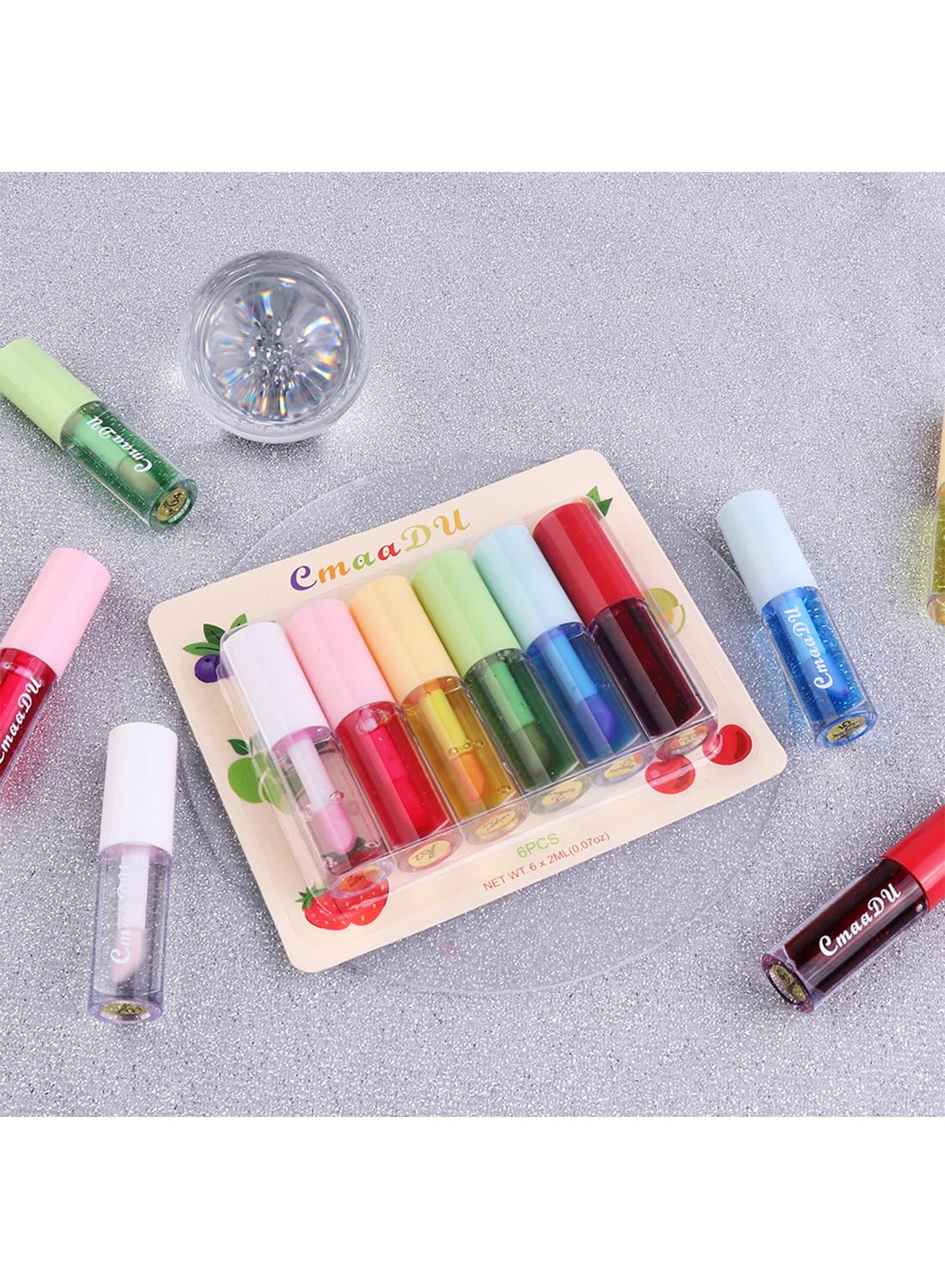 6 Pcs Color Change Lip Plumper Set, Lip Base Makeup Kit to Repair the Lips and Fade Lip Lines for Women