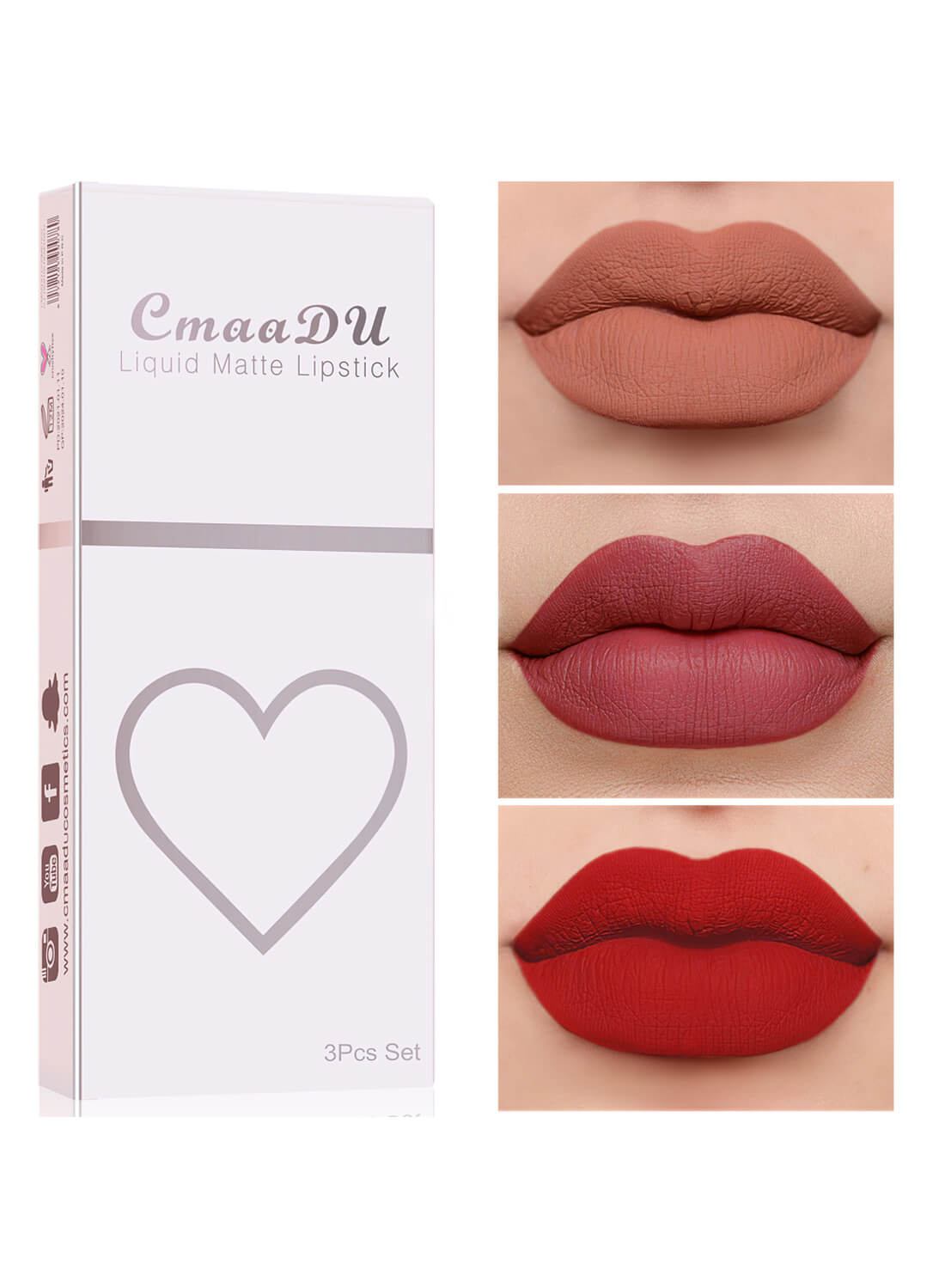 CmaaDu 3Pcs Lip Gloss Set