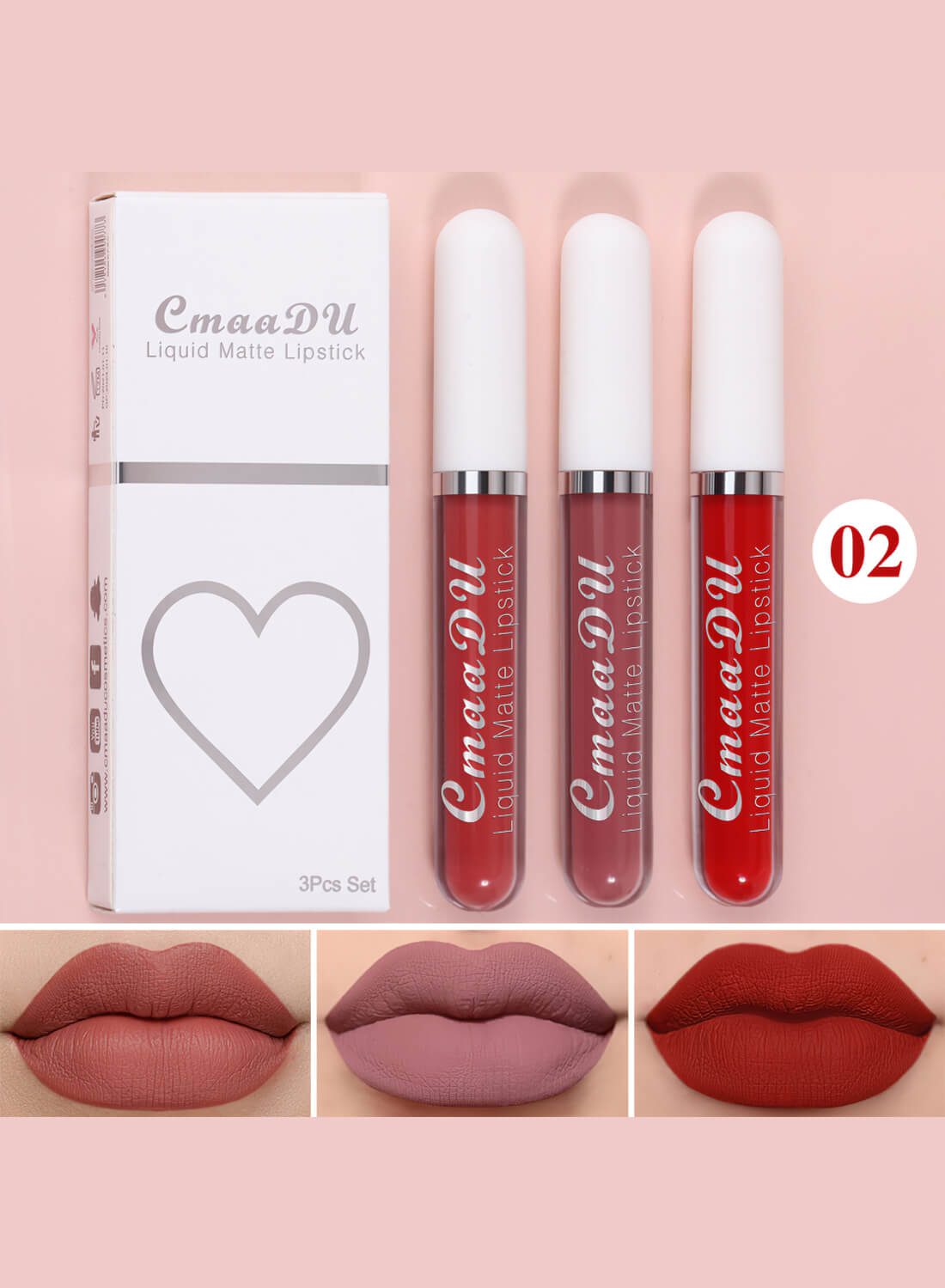 CmaaDu 3Pcs Lip Gloss Set