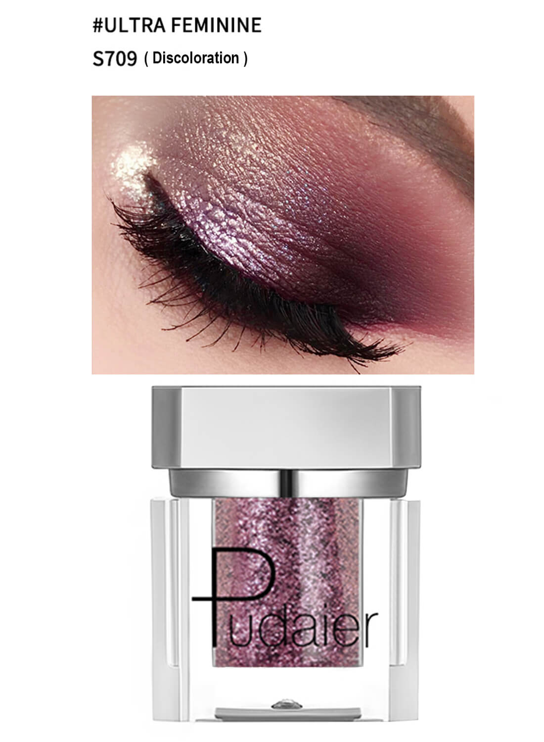 Pudaier Monochrome Glitter Eyeshadow