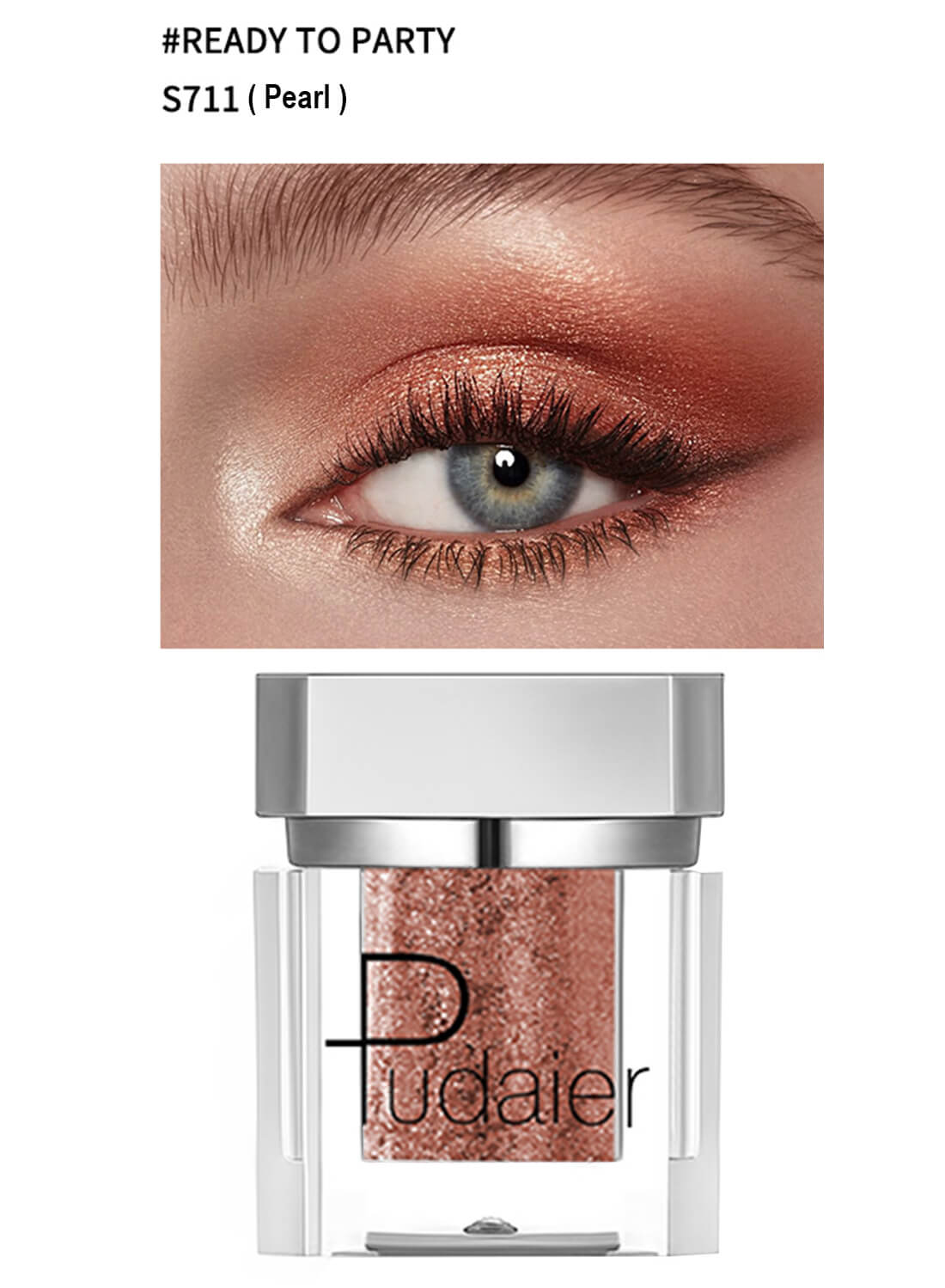 Pudaier Monochrome Glitter Eyeshadow