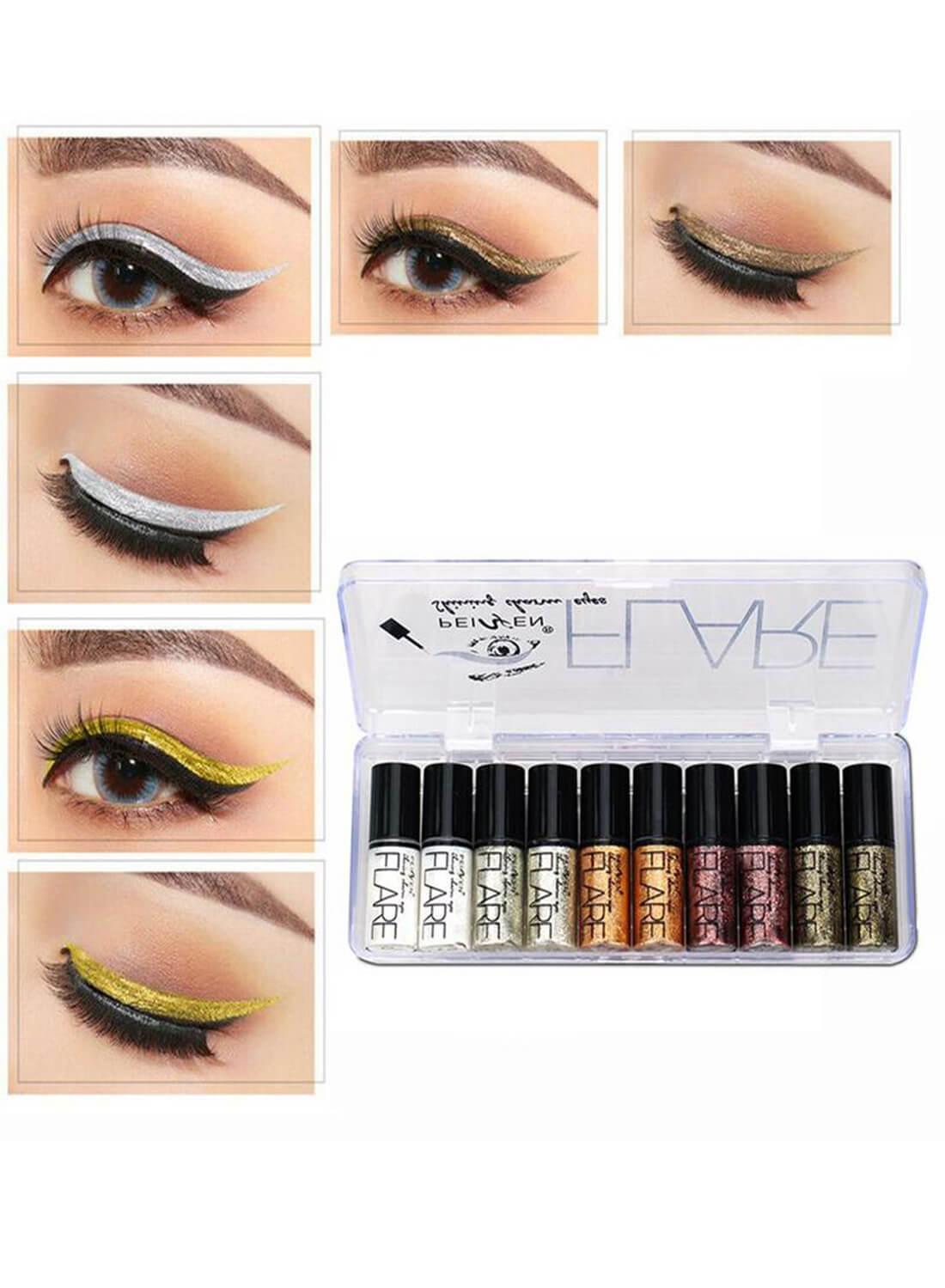 5 Colors Glitter Liquid Eyeshadow Set