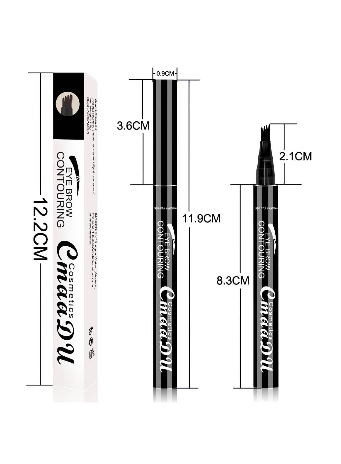 CmaaDu Eyebrow Pen with Micro-Fork Tip